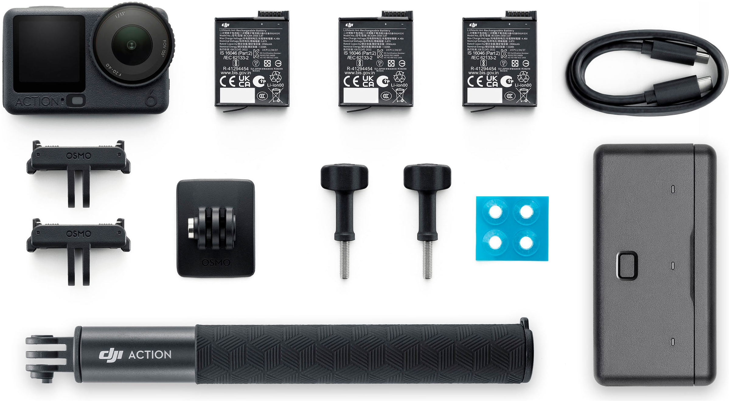 DJI Action Cam »Osmo Action 6 Adventure Combo« 4K Ultra HD Bluetooth