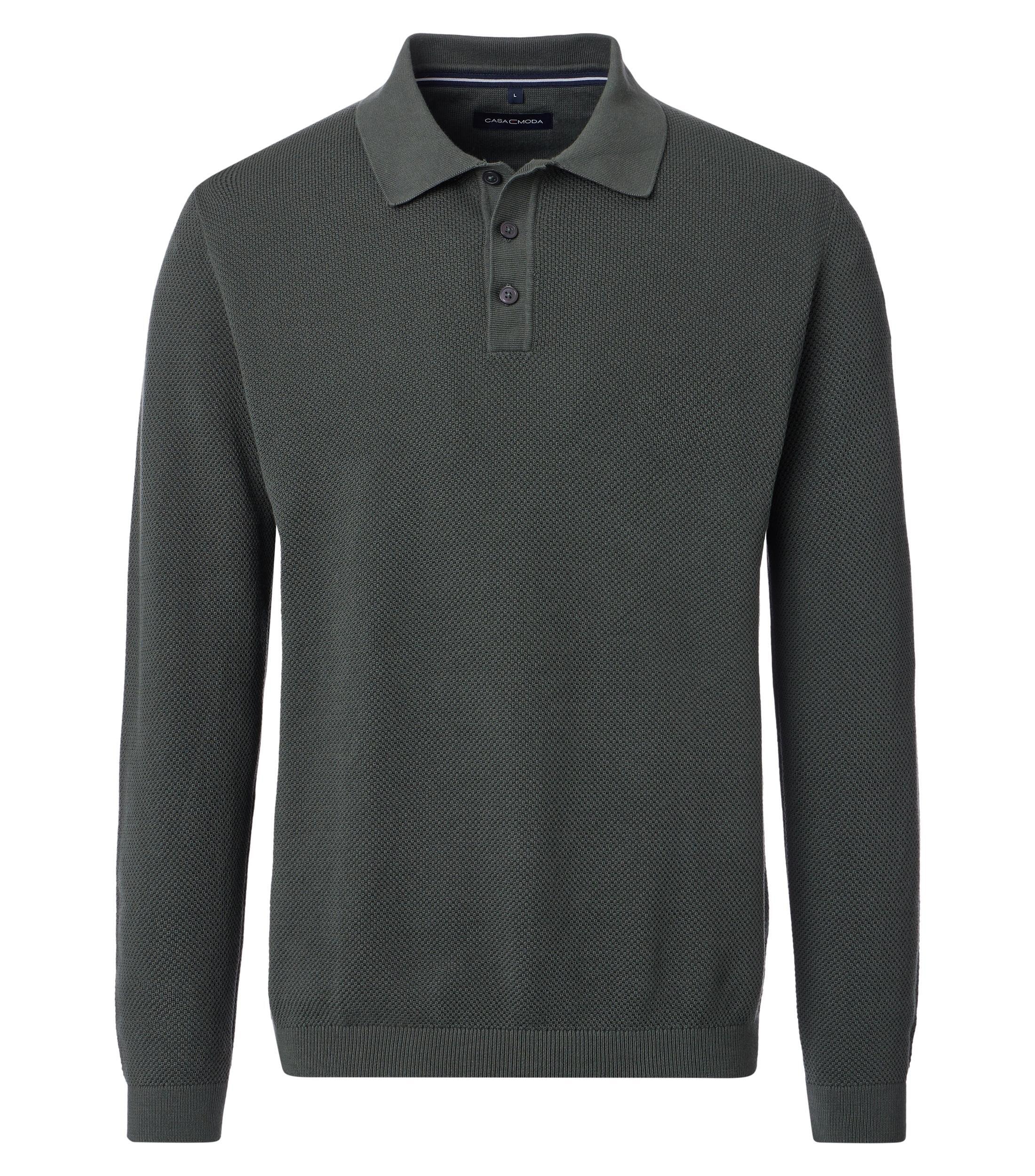 CASAMODA Langarm-Poloshirt "CASAMODA Polo-Shirt Langarm uni" günstig online kaufen