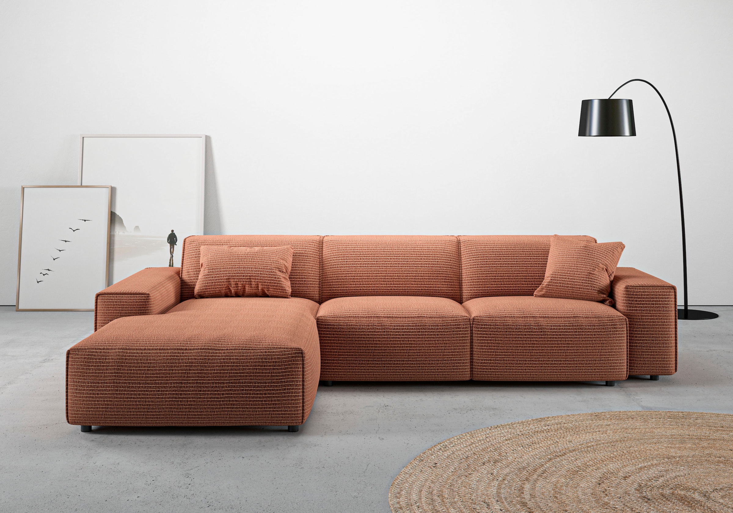Home affaire Ecksofa "Glimminge auch in Breitcord, Feincord, Bouclé + Easy günstig online kaufen