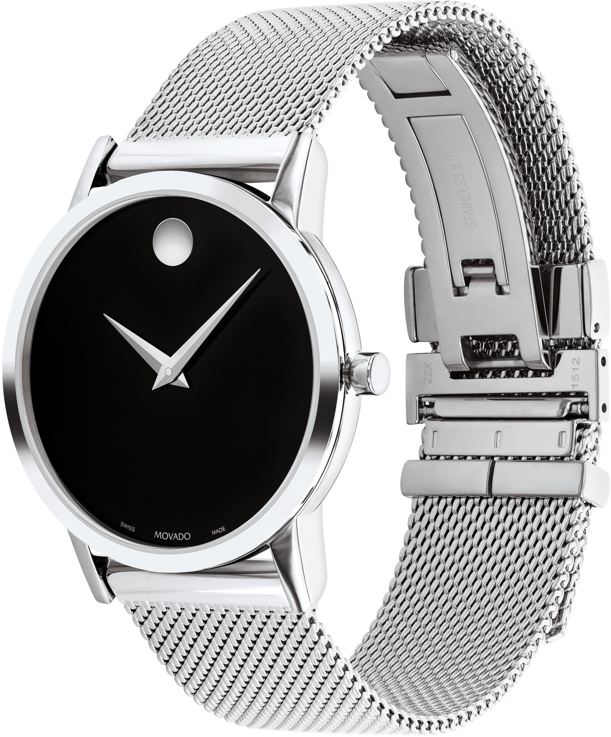 MOVADO Schweizer Uhr »MUSEUM Classic 33 mm, 0607646«, Quarzuhr, Armbanduhr, Damenuhr, Swiss Made, analog