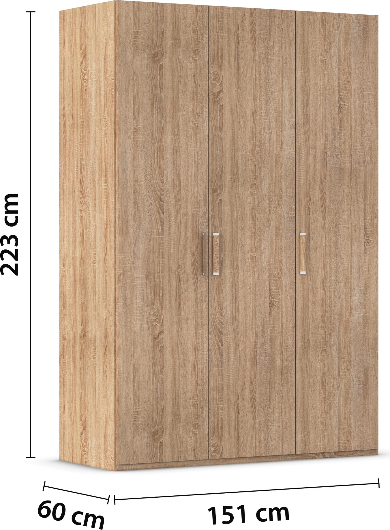 rauch Drehtürenschrank »Kleiderschrank Schrank Garderobe Schlafzimmerschrank EVELYN«, (in 2 Höhen 197 oder 210 cm erhältlich), in elegantem Stil, viel Stauraum 4 Breiten und 2 Höhen MADE IN GERMANY