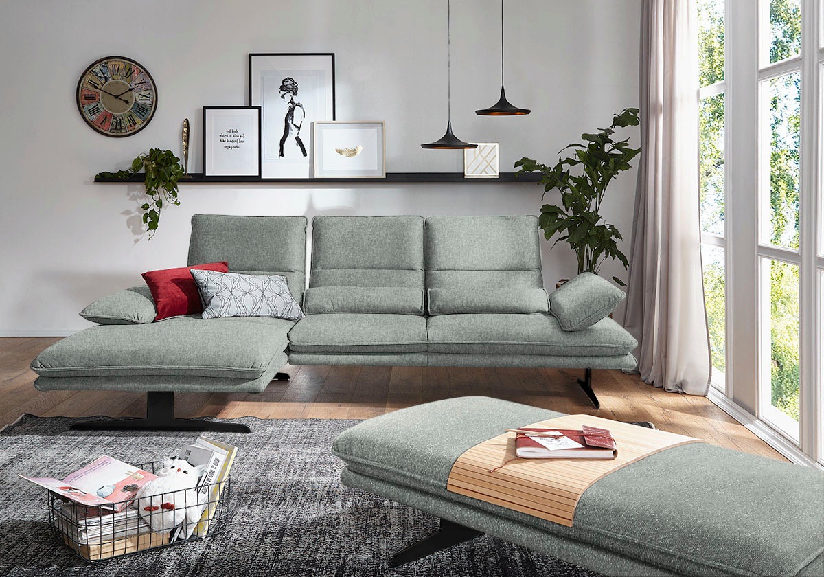 W.SCHILLIG Ecksofa "broadway, Designsofa mit tollem Sitzkomfort, L-Form", S günstig online kaufen