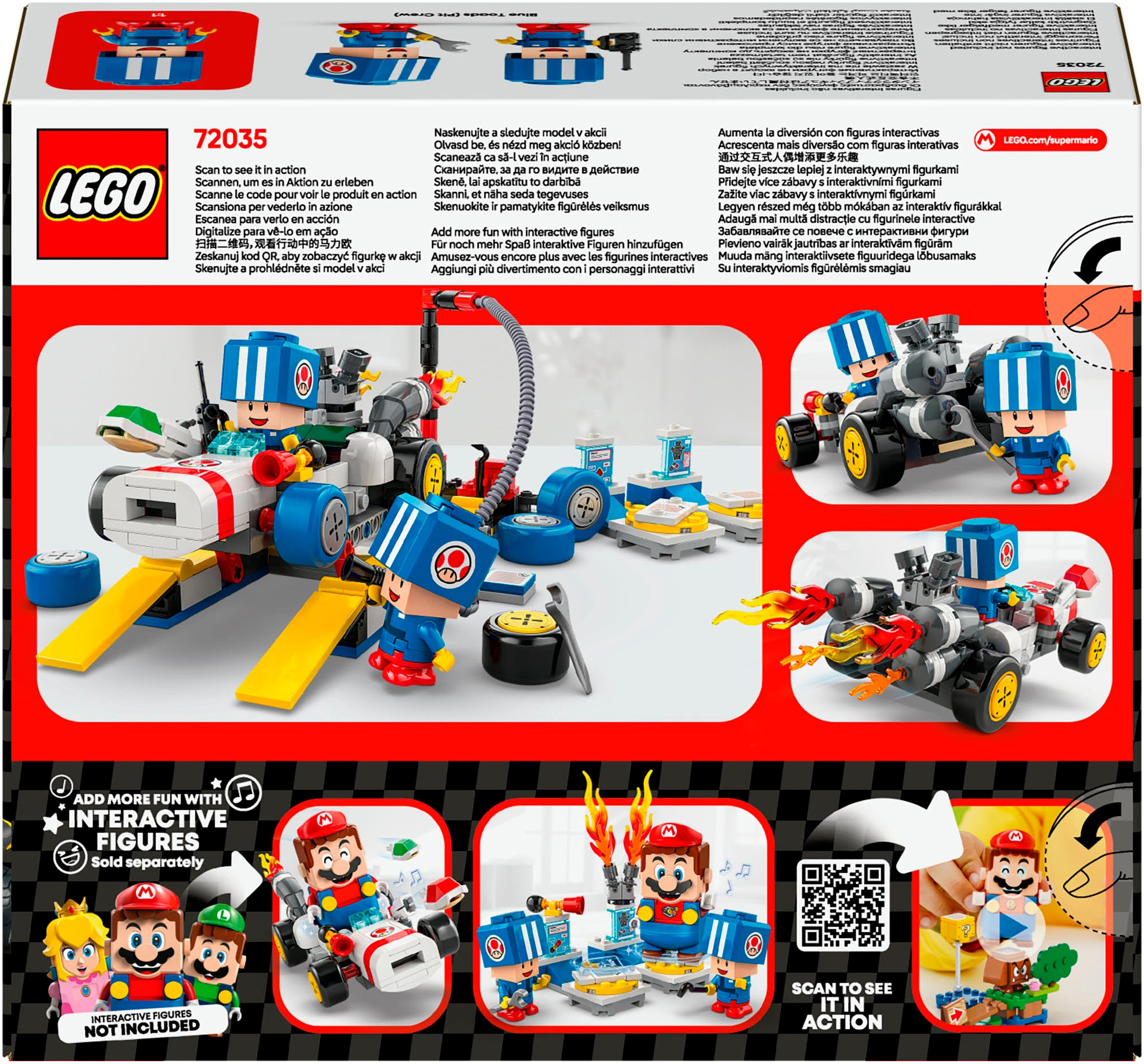 LEGO® Konstruktionsspielsteine »Mario Kart™ – Toads Werkstatt (72035), LEGO Super Mario«, (390 St.), Made in Europe