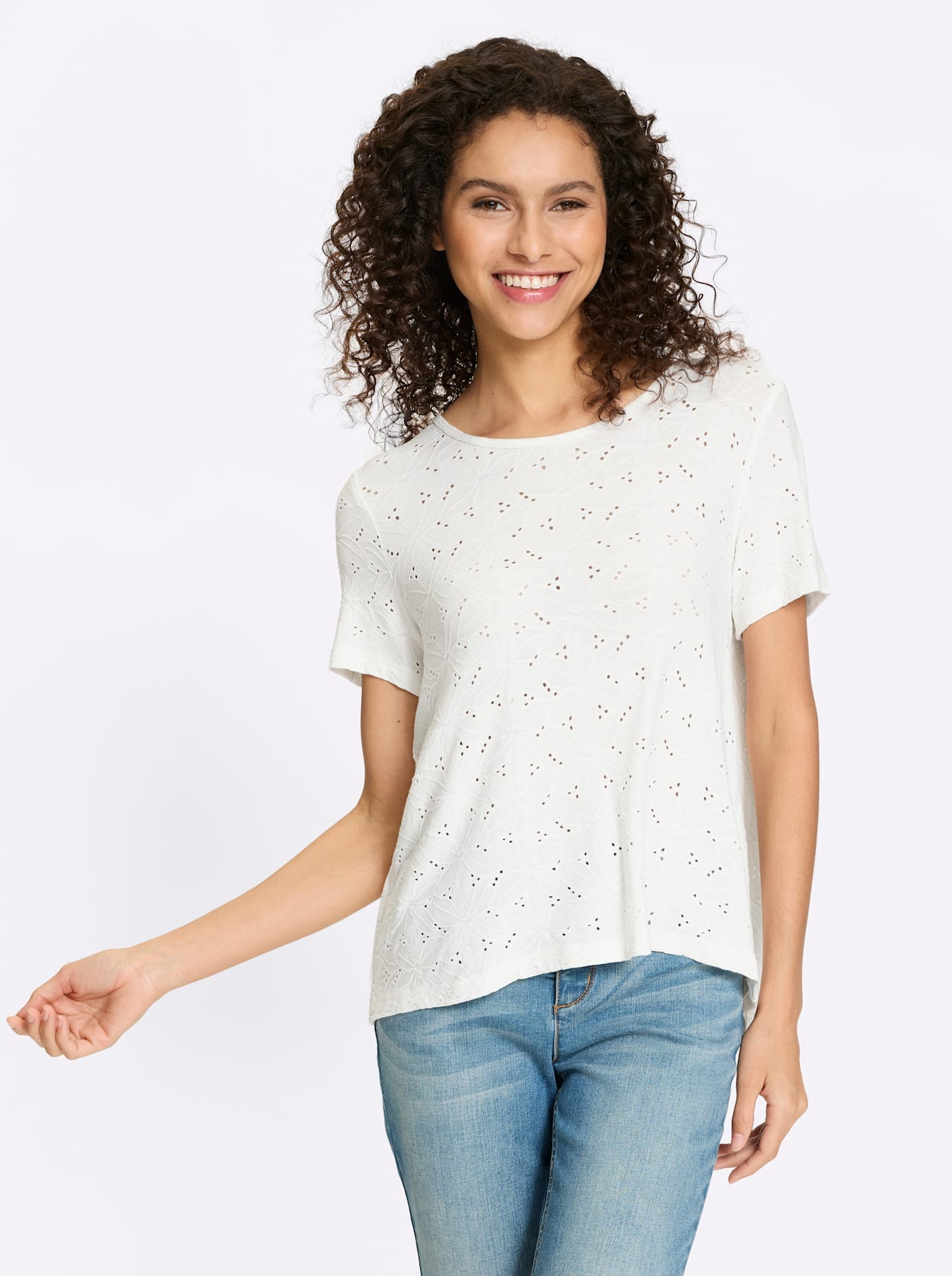 HEINE Shirt T-Shirt Ecru 34 4