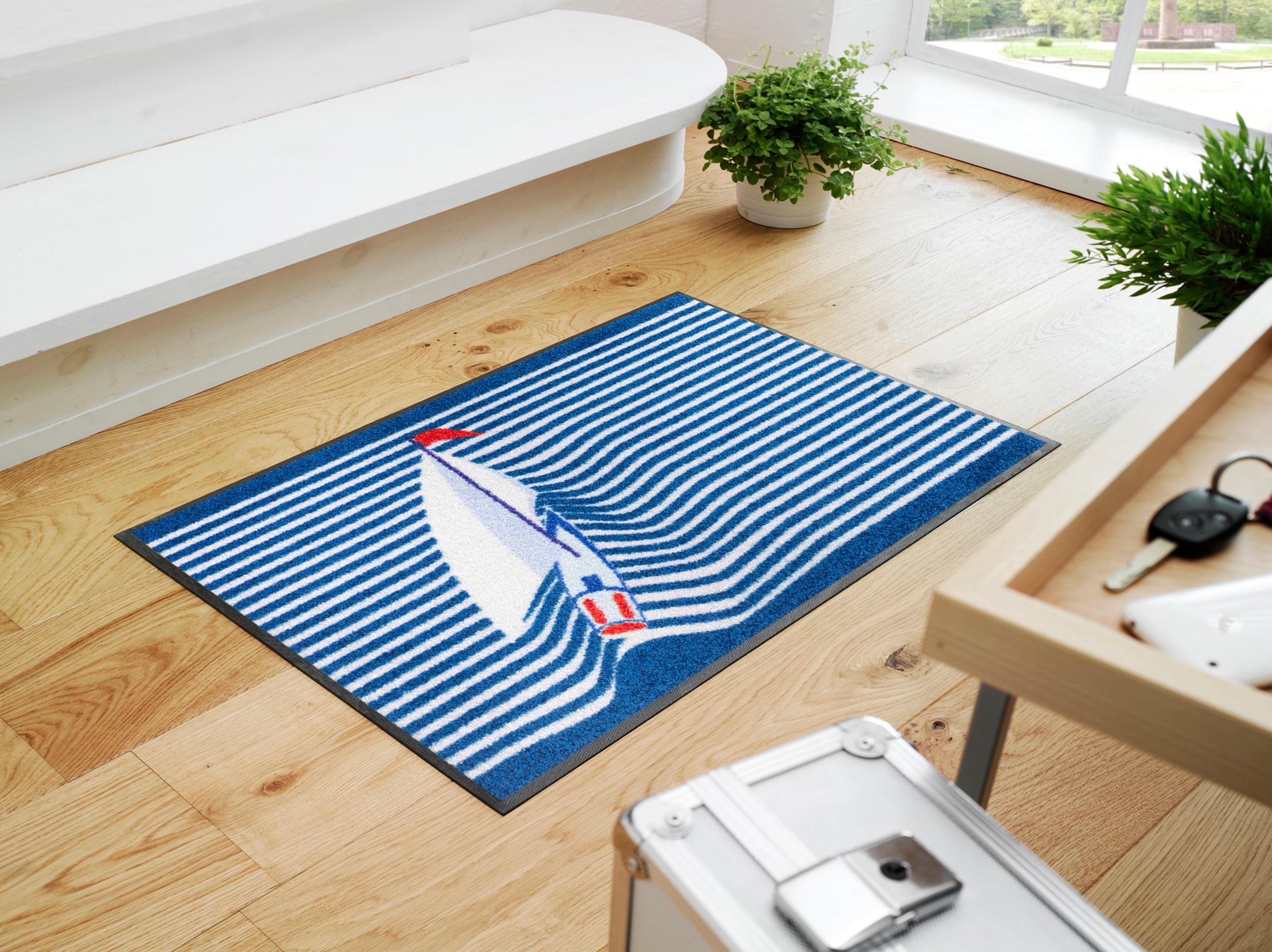 wash+dry by Kleen-Tex Fußmatte »Sailing Boat«, rechteckig, 7 mm Höhe