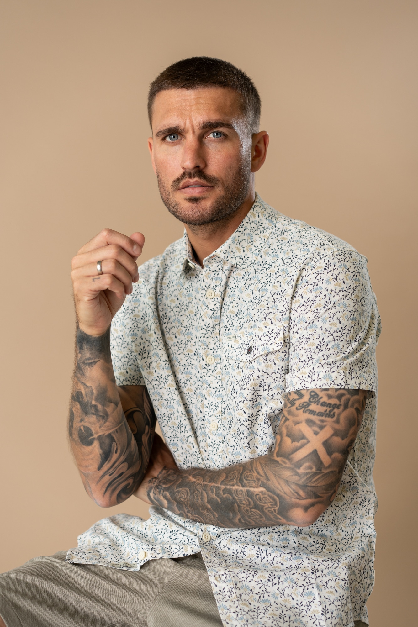 Petrol Industries Kurzarmhemd "Men Shirt Short Sleeve AOP" mit All-Over Print