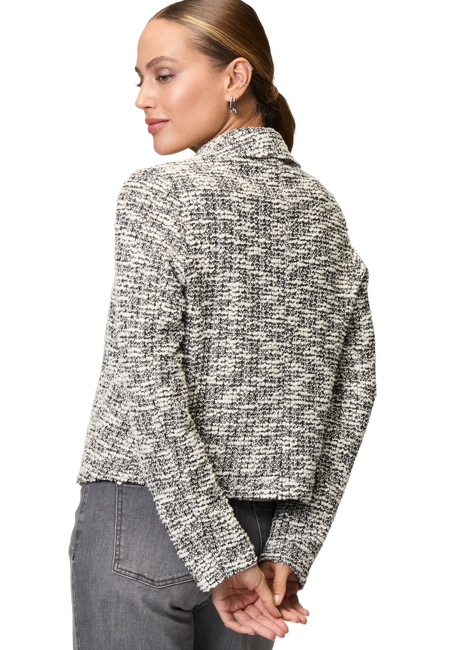 Zero Jackenblazer »zero Blazer Bouclè mit Reverskragen«, Plain/ohne Details