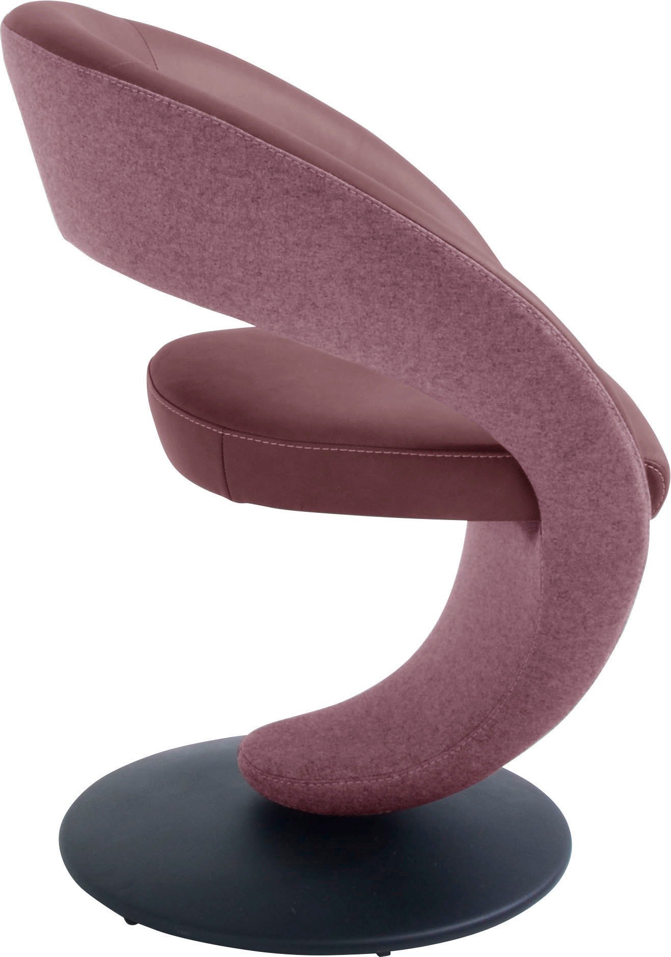 Thumbnail - K+W Komfort & Wohnen Drehstuhl "Wave" () Design-Drehstuhl, Drehteller in Metall schwarz, Farbkombination