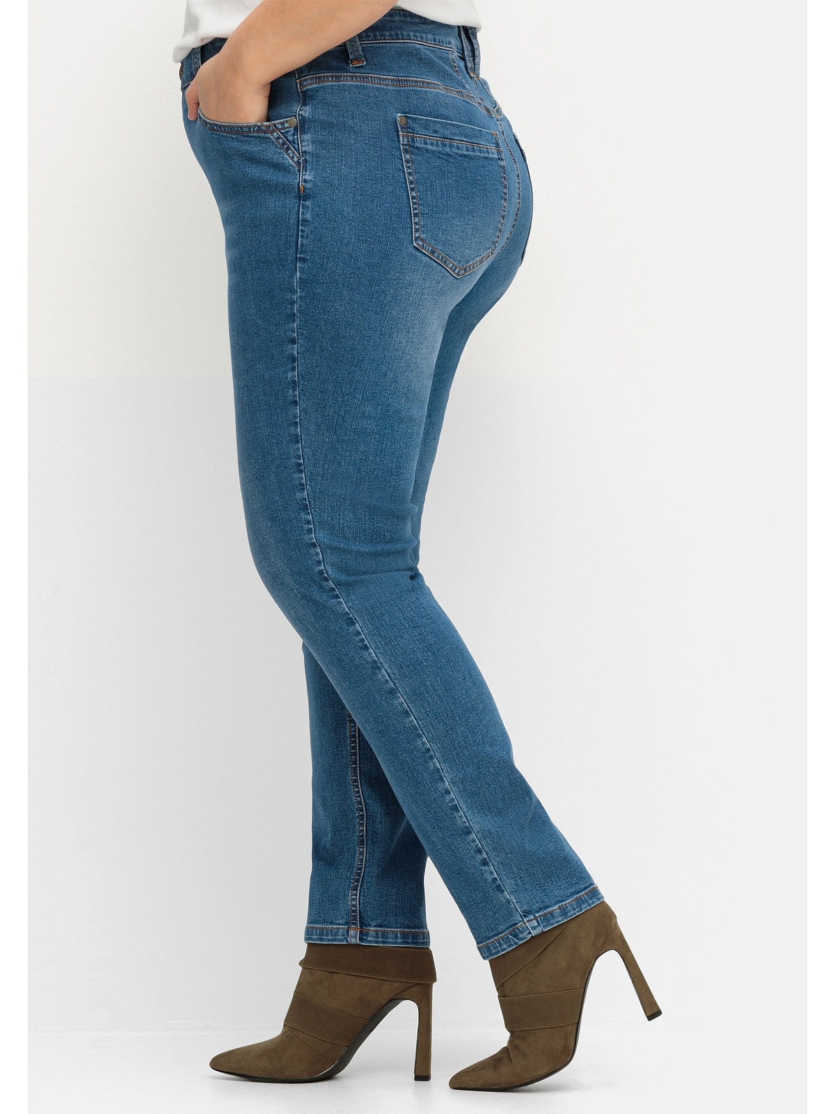 | bestellen »Große online Größen«, elastischem Sheego Stretch-Jeans BAUR PIA, Denim aus