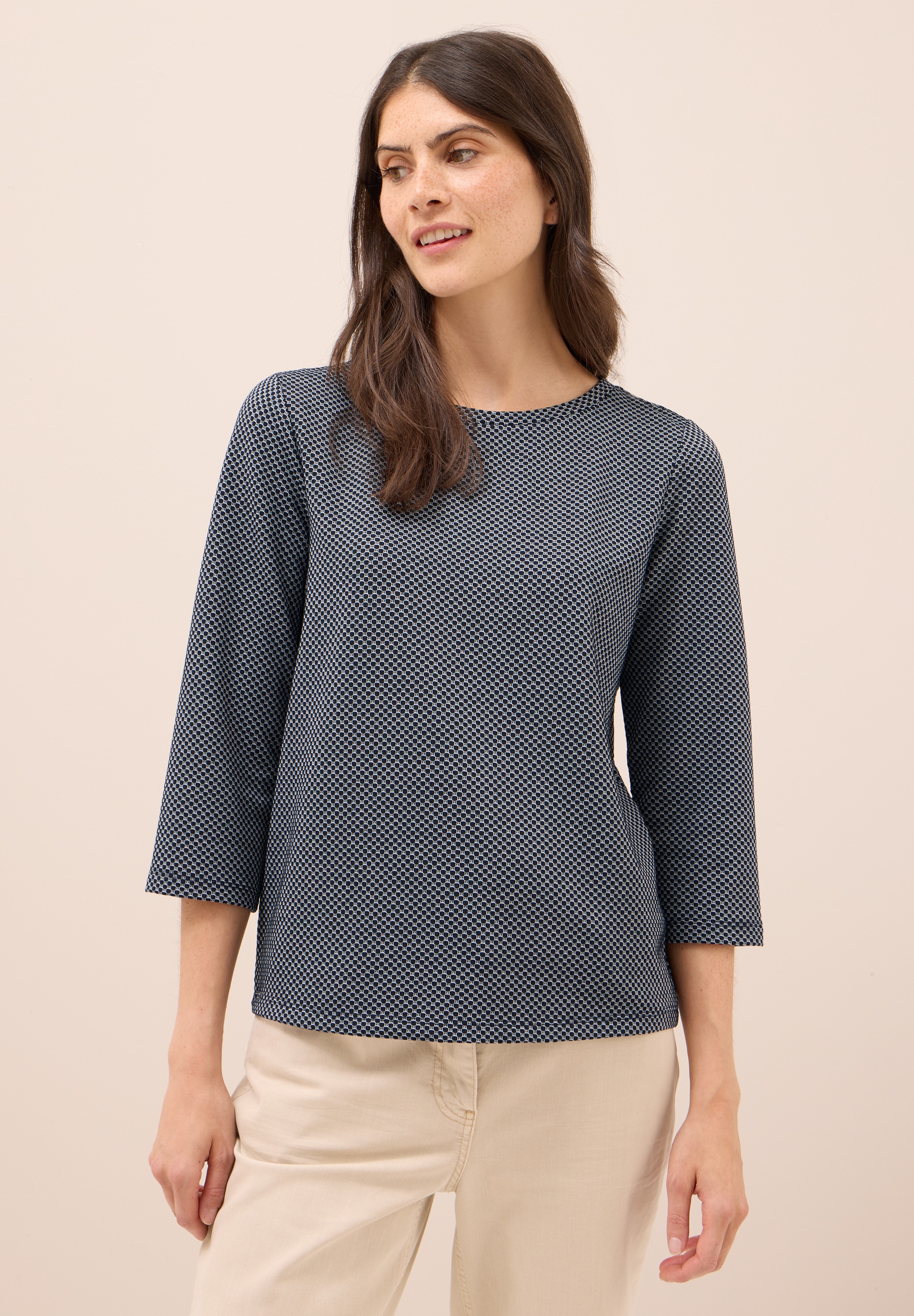 Cecil 3/4-Arm-Shirt, mit Materialmix günstig online kaufen
