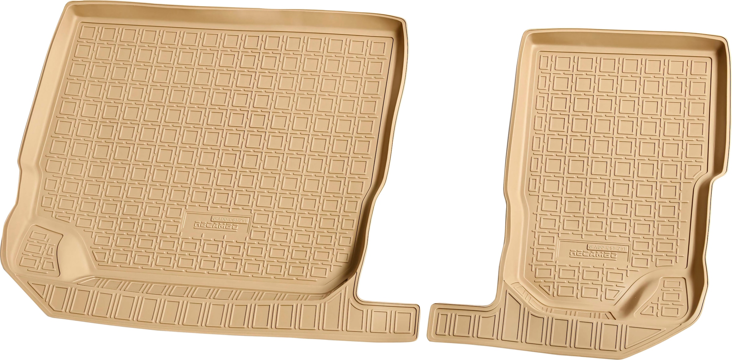 RECAMBO Passform-Fußmatten »CustomComforts«, St.), perfekte BAUR ab 2017, per Kodiaq, 4 SKODA, 7-Sitzer | (Set, Rechnung Passform