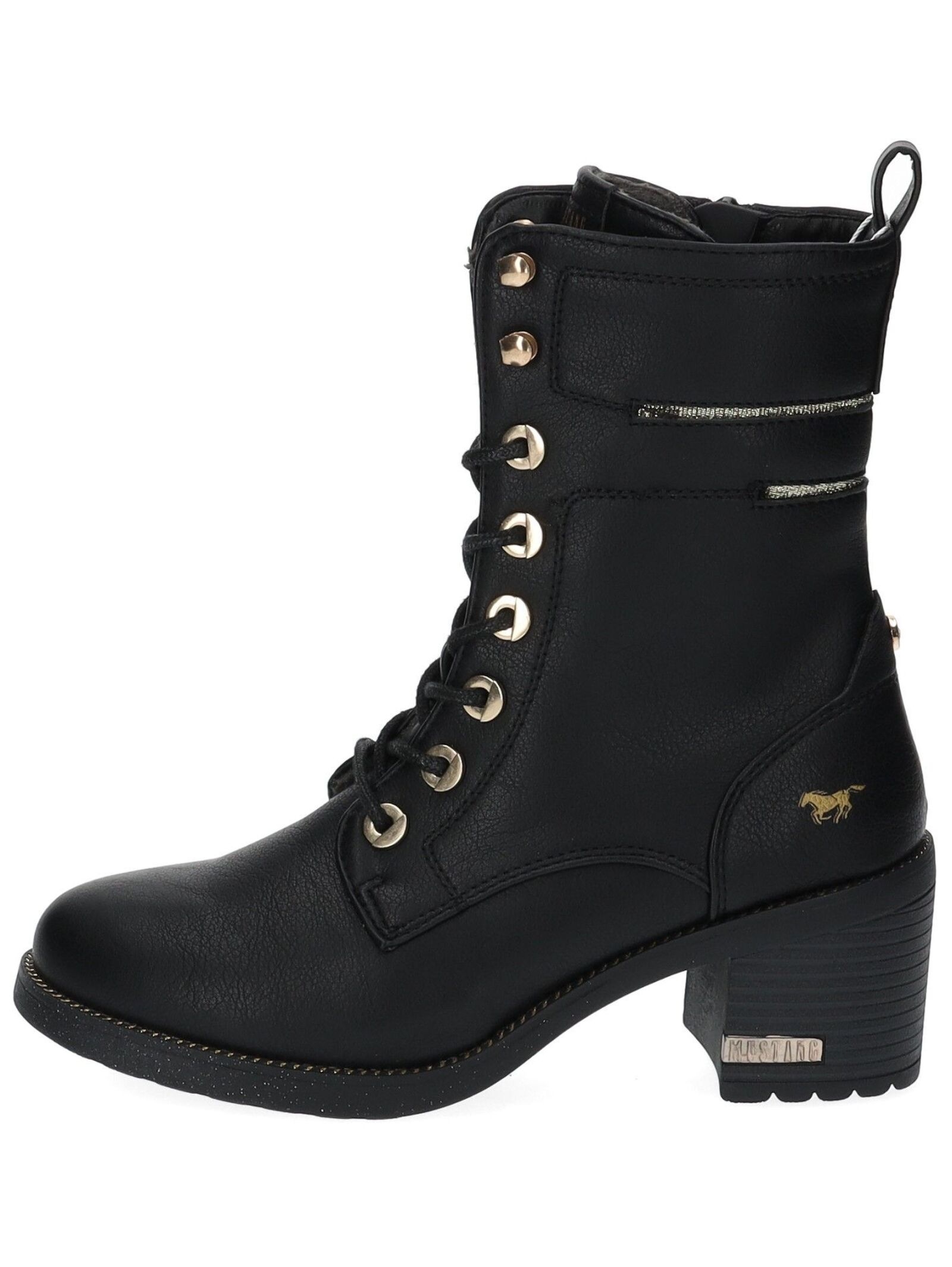 Mustang Shoes Schnürstiefelette "Mustang Shoes Stiefelette Lederimitat" günstig online kaufen
