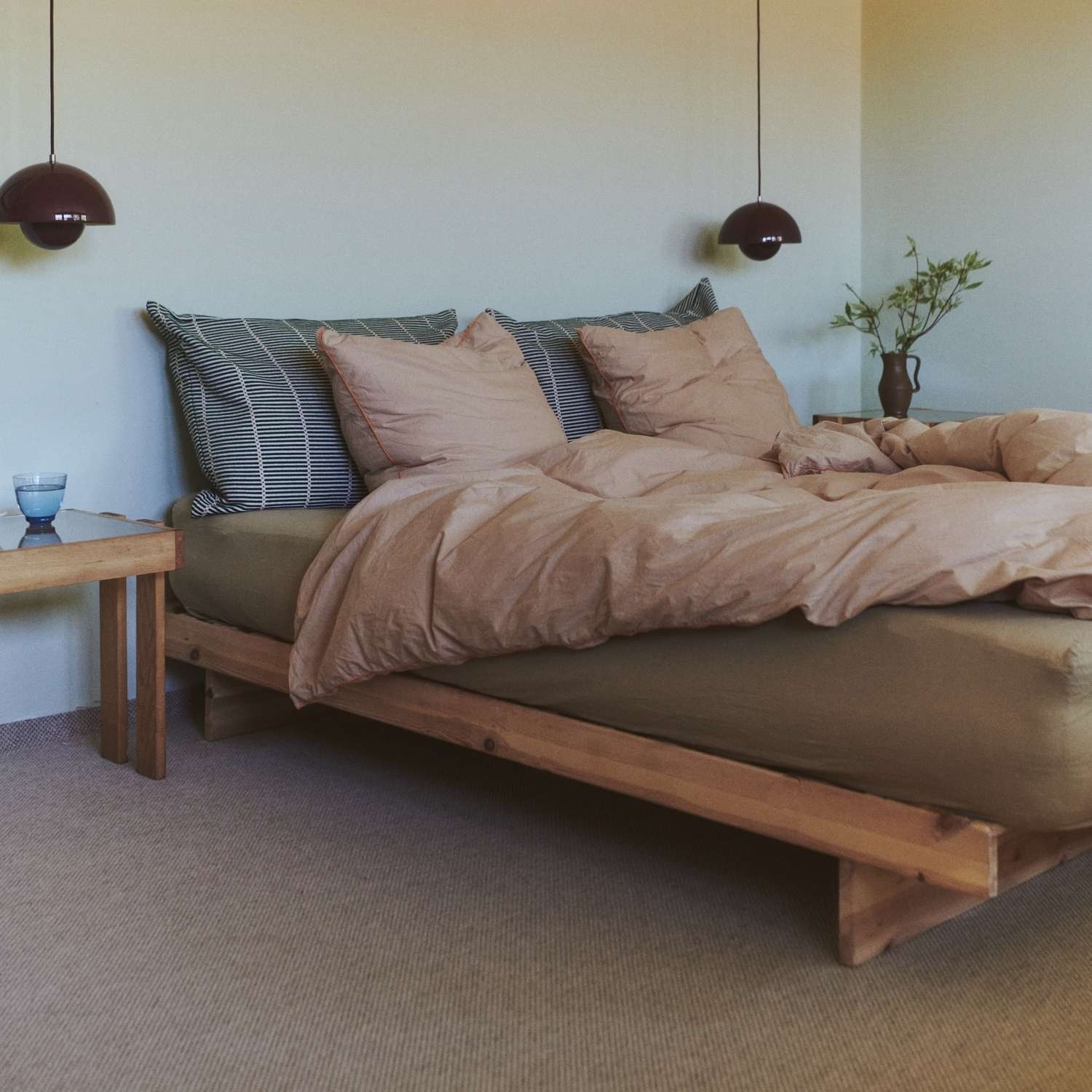 Bettgestell KARUP DESIGN "Kanso Bed, Stauraumbett, Bett mit oder ohne Schubladen", beige (kiefer natur), B:122cm H:25cm L:200cm, Betten, Bettgestell, Bett mit/ohne Schubladen, inkl Lattenrost, FSCzertifiert 3
