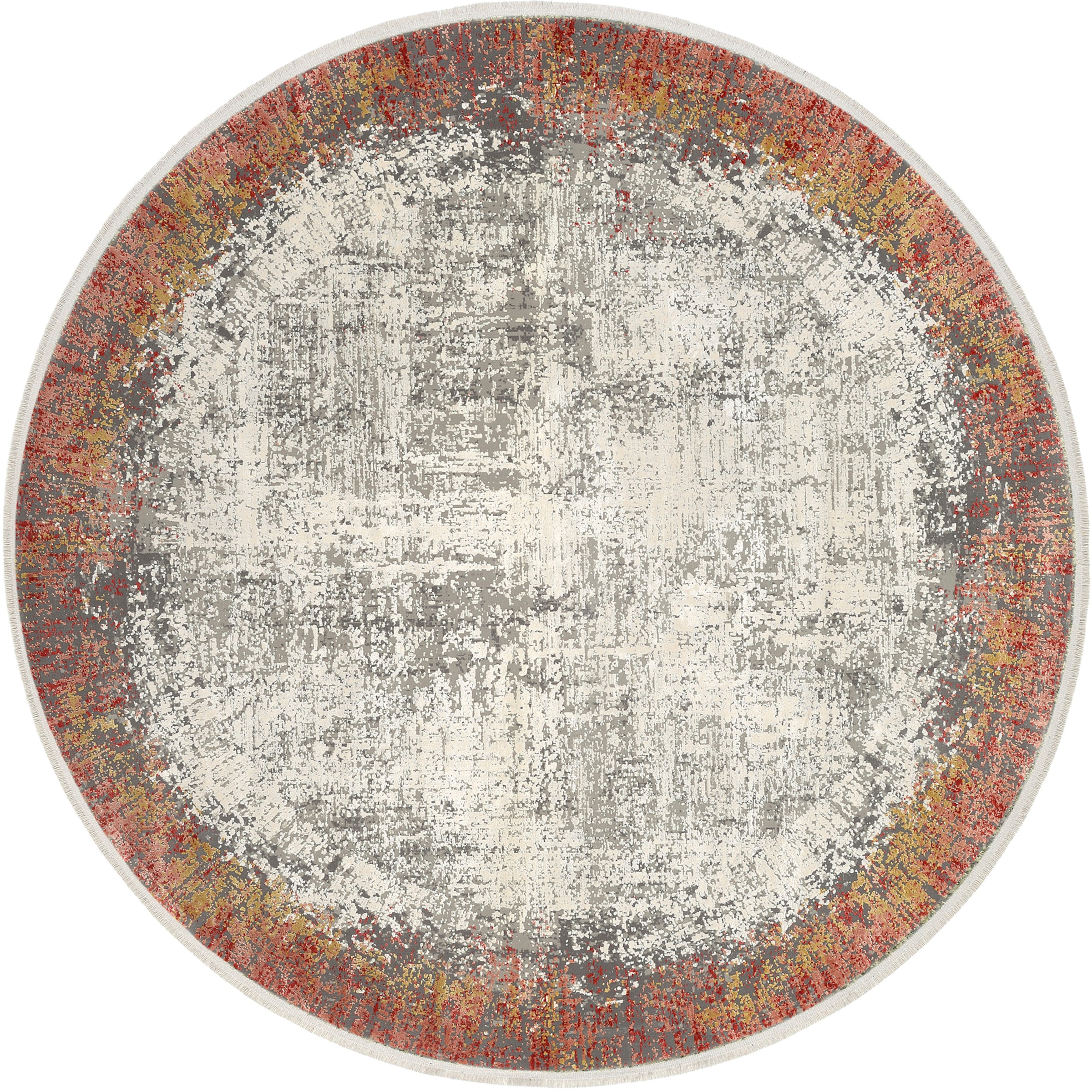 WK WOHNEN Teppich »BORDER«, rund, samtweiche | D hochwertiger Rechnung 3 Effekt BAUR mit Oberfläche Viskoseanteil, auf