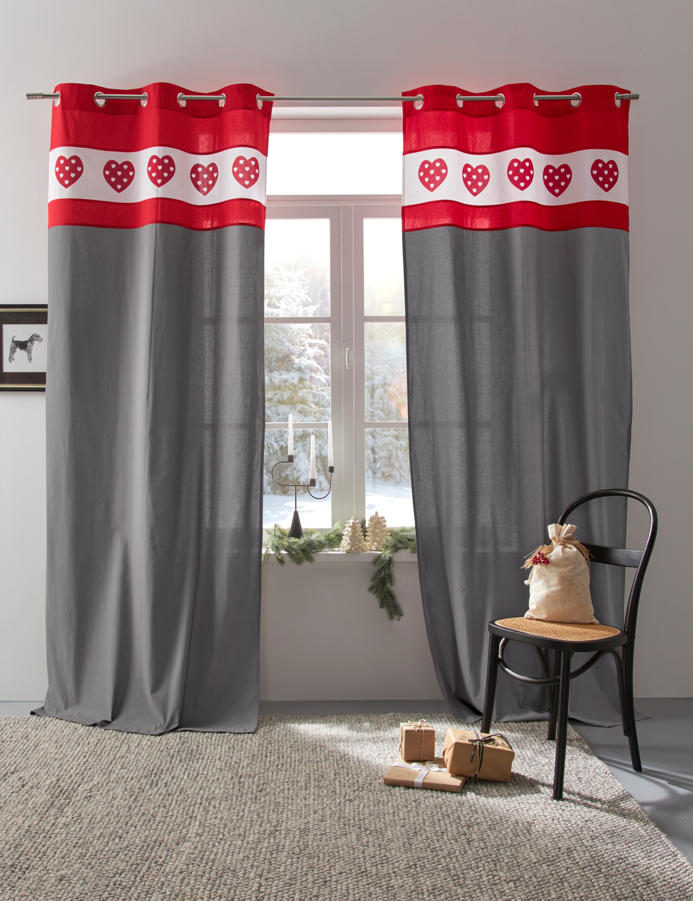 Home affaire Gardine "Holly" Ösen 1 Stk. tlg. günstig online kaufen