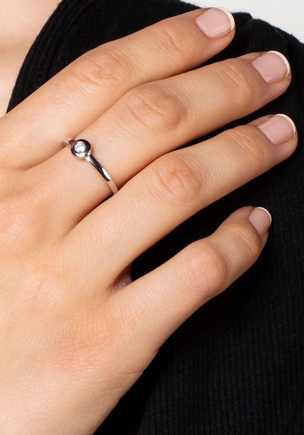 XENOX Fingerring »XS ZARGE SILBER, XS7388«, mit Zirkonia (synth.)