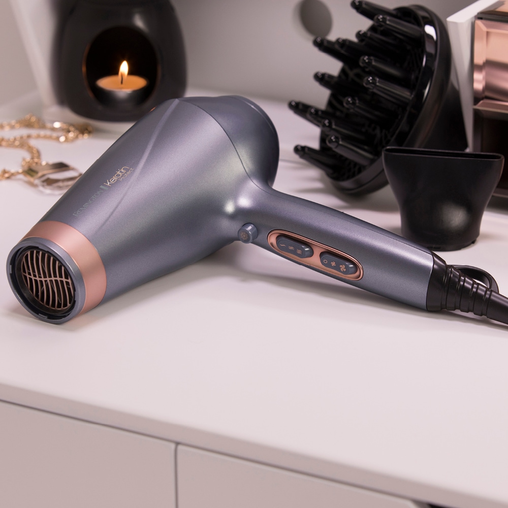 Remington Haartrockner »AC8820 E51 Keratin Protect Dryer«, 2200 W, 3 Aufsätze, Profi, mit Ionenpflege, Keratinbeschichtung, langlebigem AC-Motor