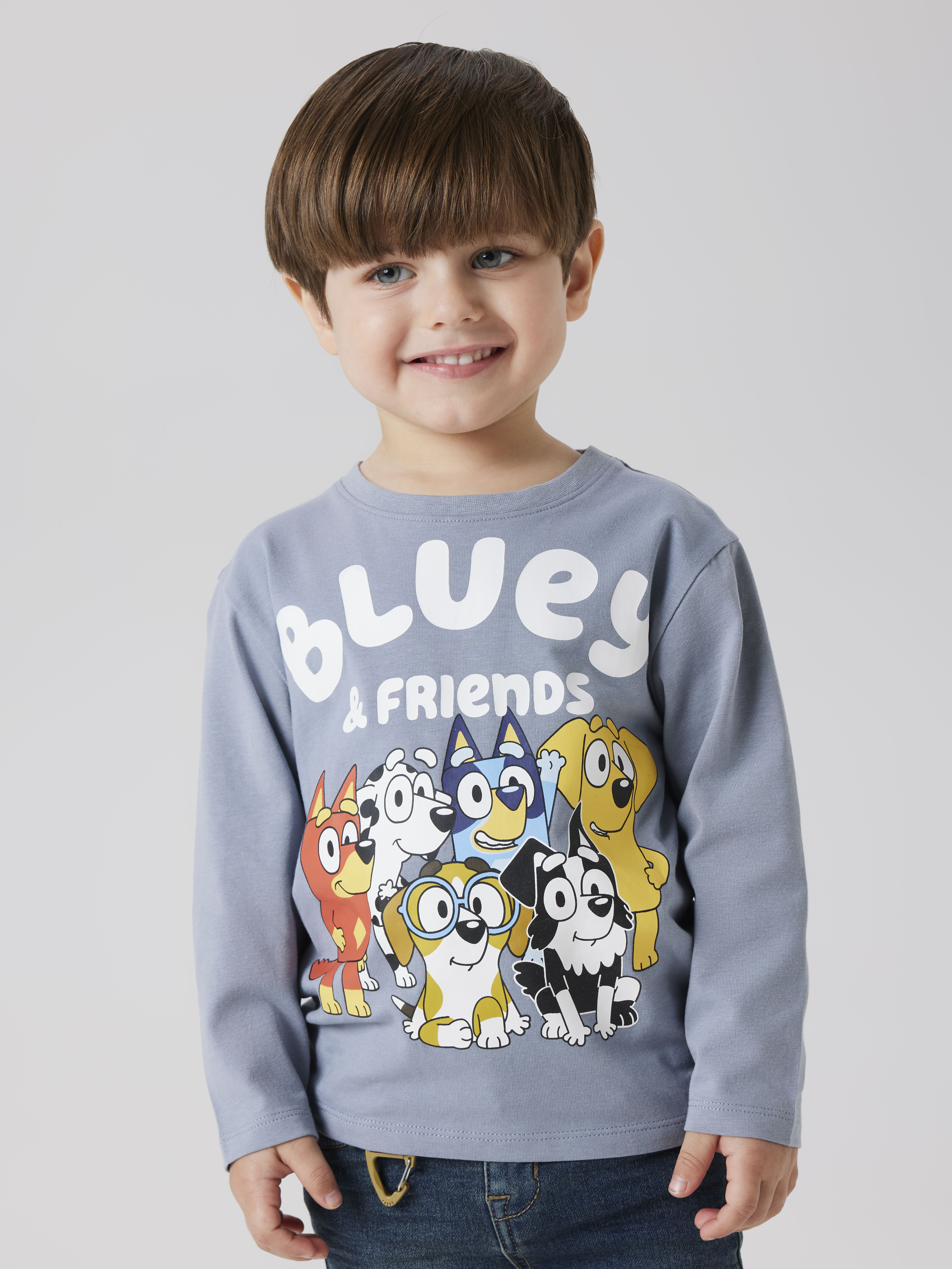 Name It Langarmshirt "NMMALEX BLUEY LS NREG TOP NOOS SKY"
