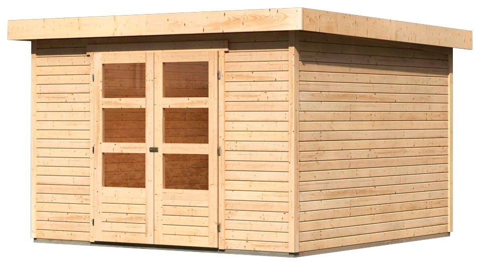 Karibu Gartenhaus »Arnis 6«, naturbelassen oder terragrau