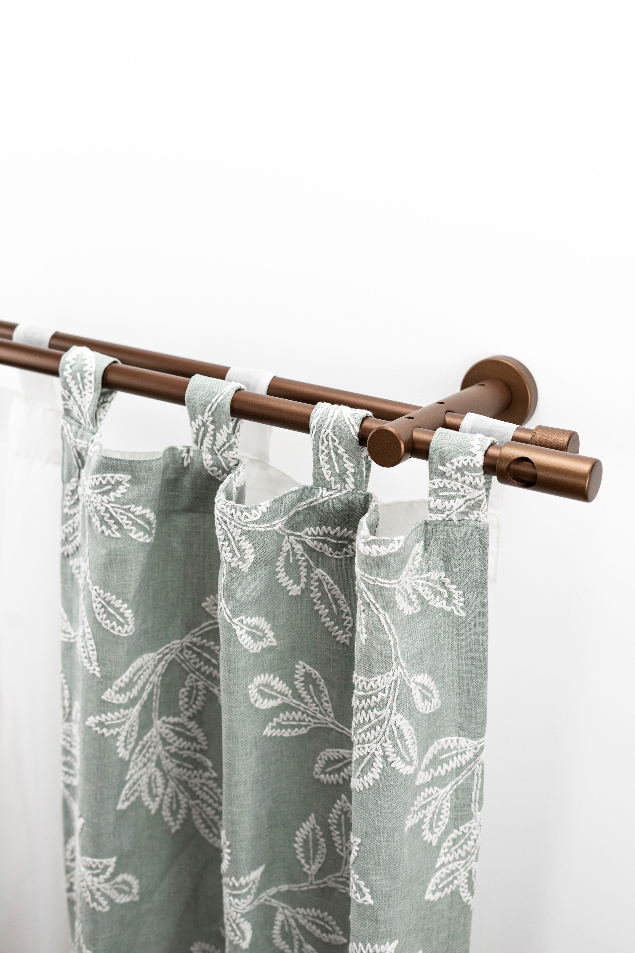 GARESA Gardinenstange "PANDRI" Ø 20 mm 2 läufig-läufig Wunschmaßlänge Vorha günstig online kaufen