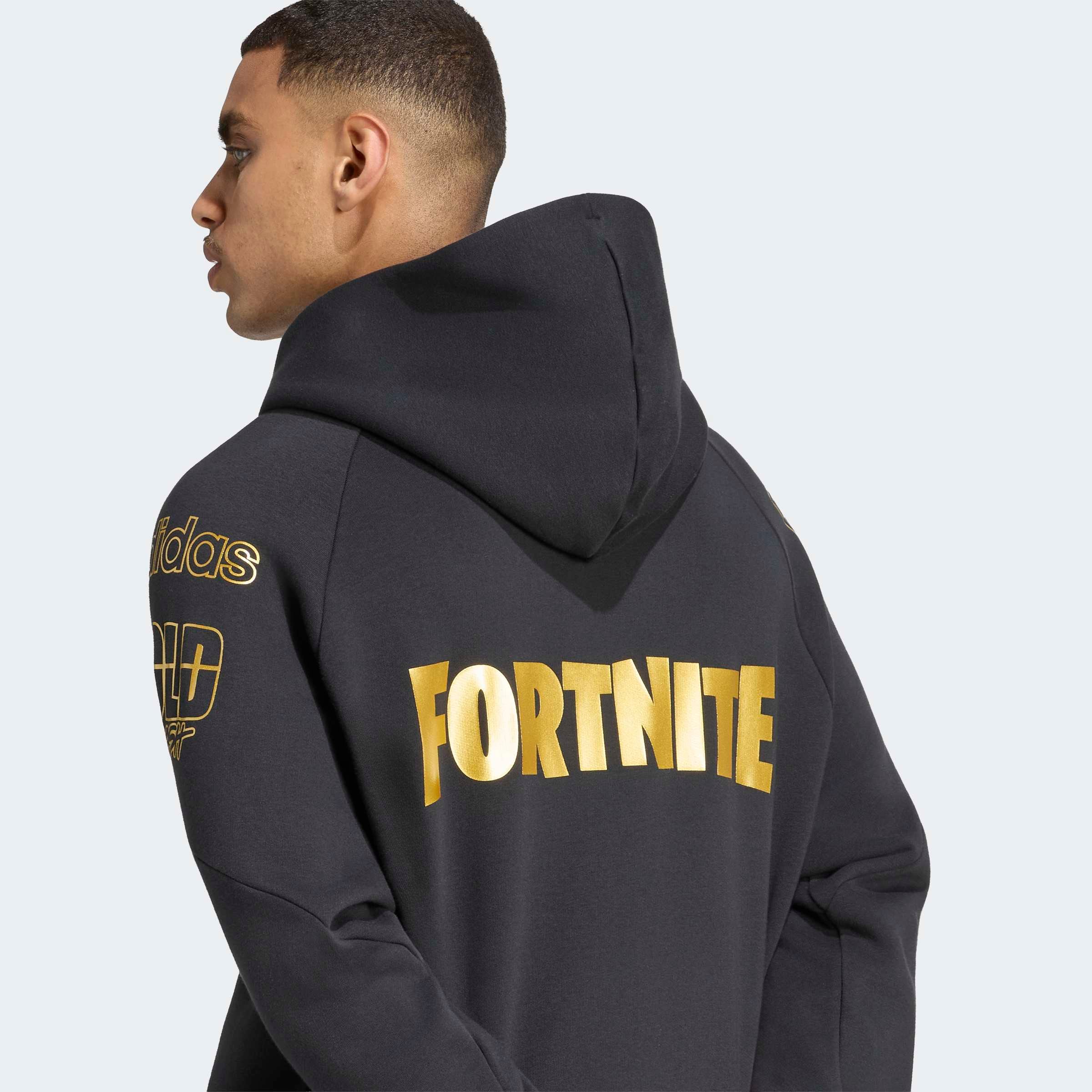 adidas Sportswear Kapuzensweatshirt »ADIDAS X FORTNITE TIRO HOODIE«, mit Reißverschluss, aus Baumwolle und Polyester, in normaler Länge
