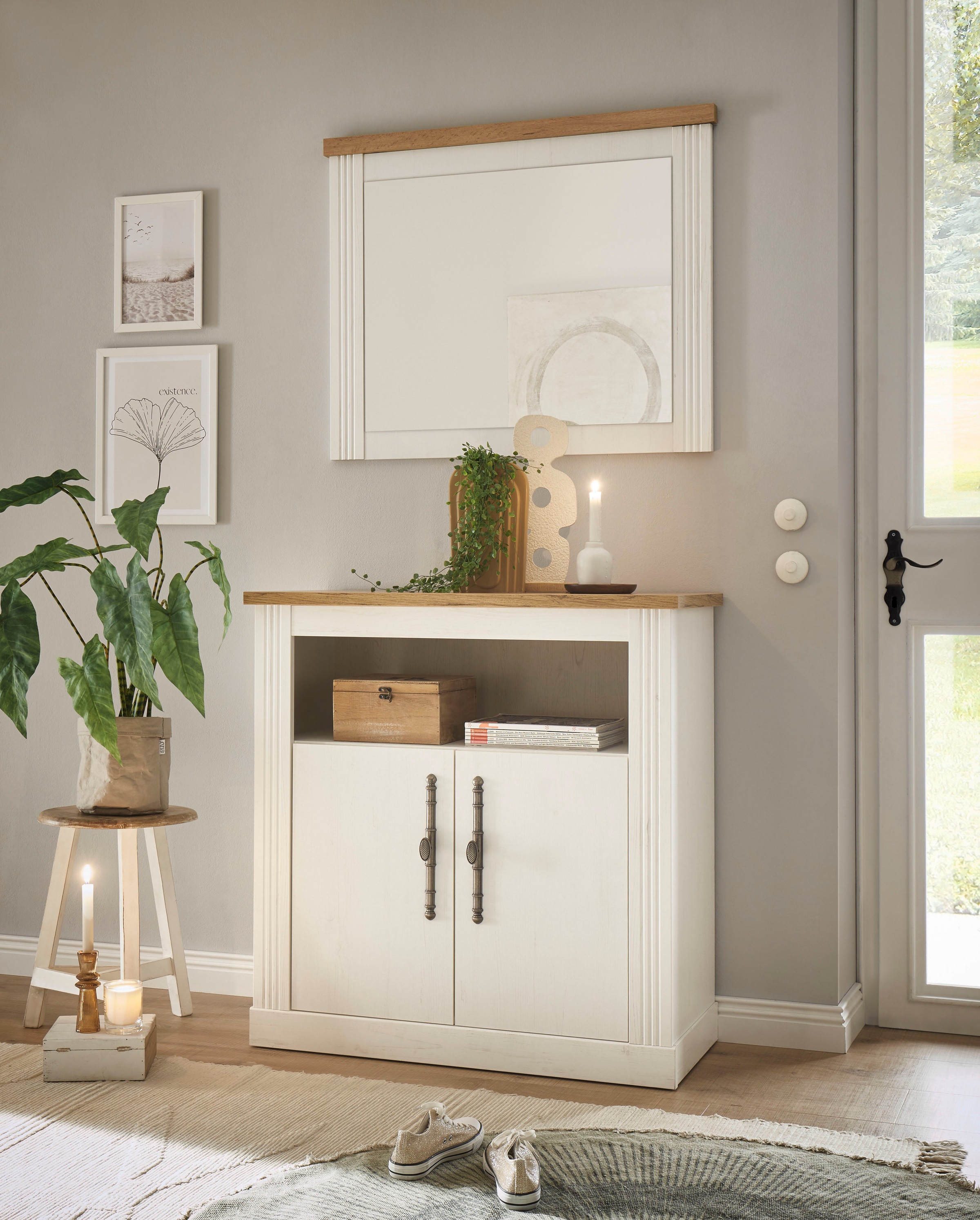 Home affaire Garderoben-Set "WESTMINSTER TOPSELLER" Kommode, Spiegel, 2 Stk günstig online kaufen