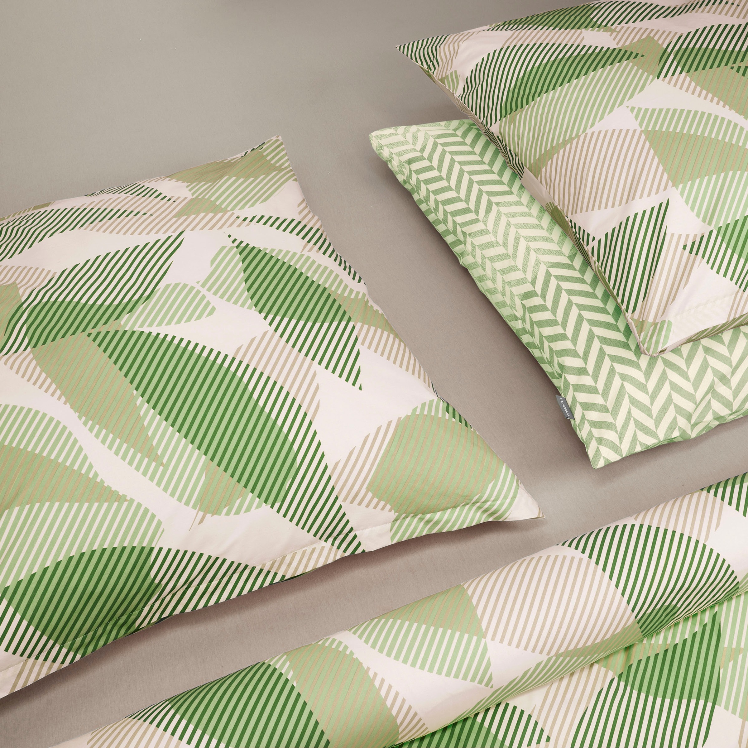 Schiesser Bettwäsche »Maribel aus weicher Baumwolle mit unaufgeregtem Fischgrätmuster«, MADE IN GREEN by OEKO-TEX®