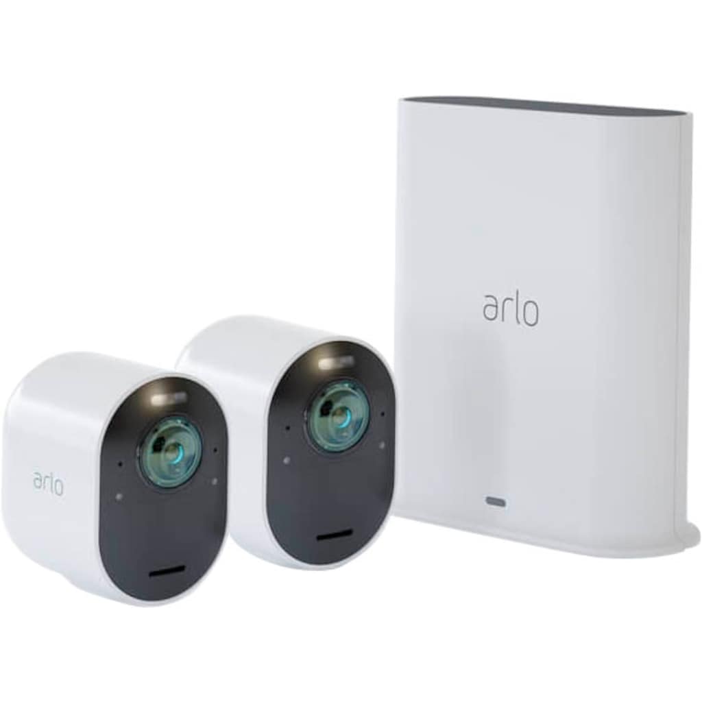 ARLO Überwachungskamera »Ultra 2 Spotlight Kabelloses 4K-UHD-Überwachungssystem mit 2 Kamera«, Außenbereich, (2)