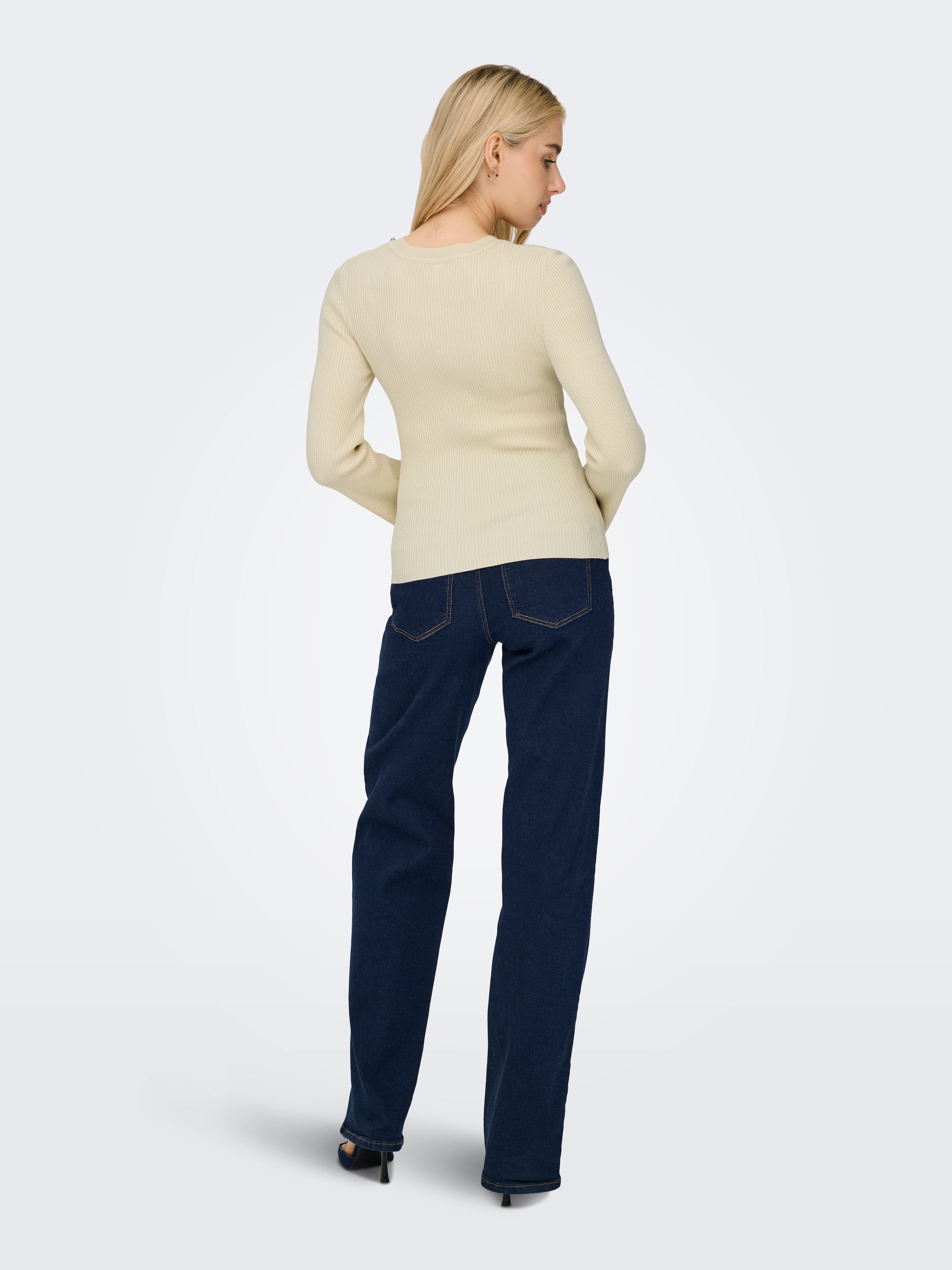 ONLY Rundhalspullover »ONLNATASCHA LS BLING O-NECK CC KNT«