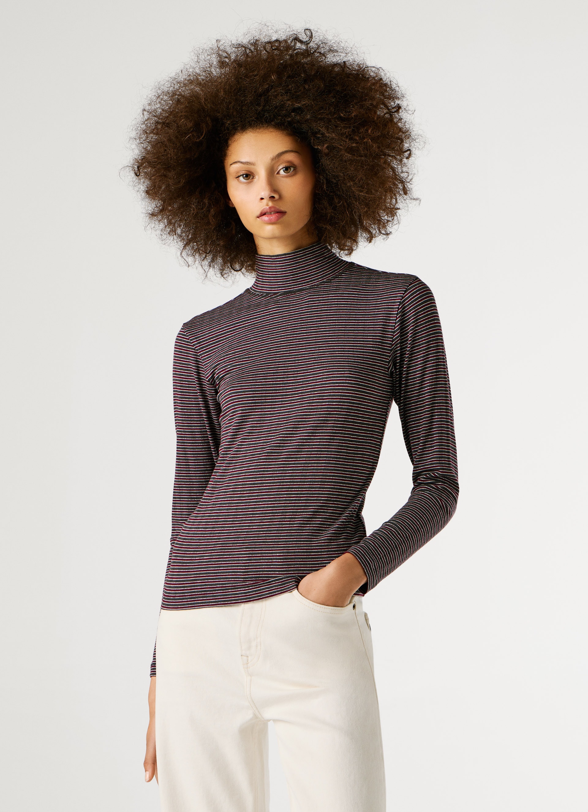 Pepe Jeans Langarmshirt »BINTY« mit Stehkragen