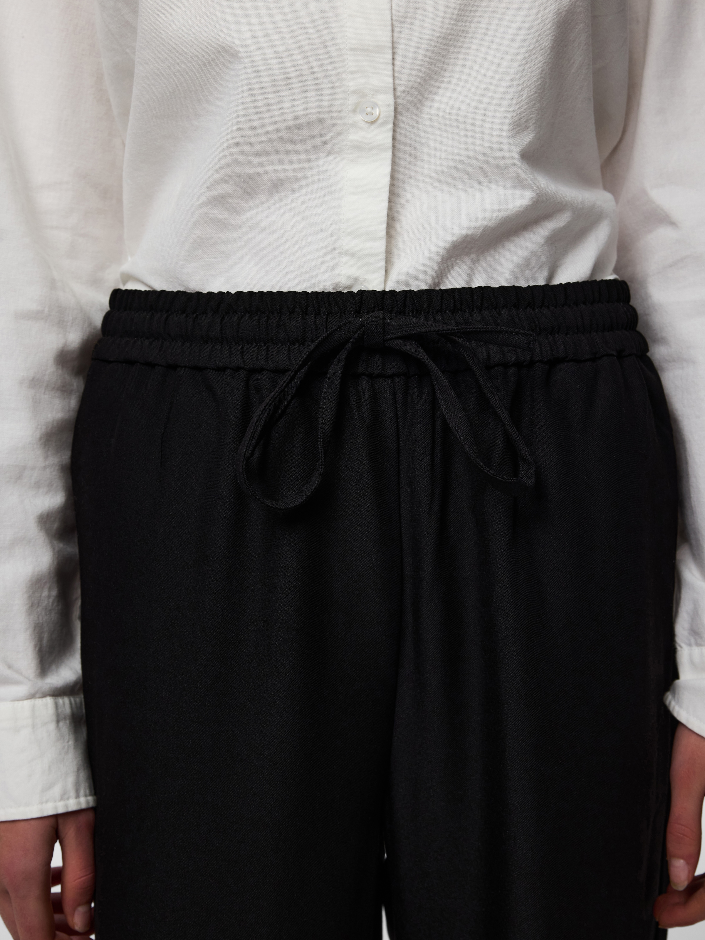 pieces Schlupfhose »PCBOSELLA HW WIDE PANTS NOOS BC«  Materialmix, High Waist