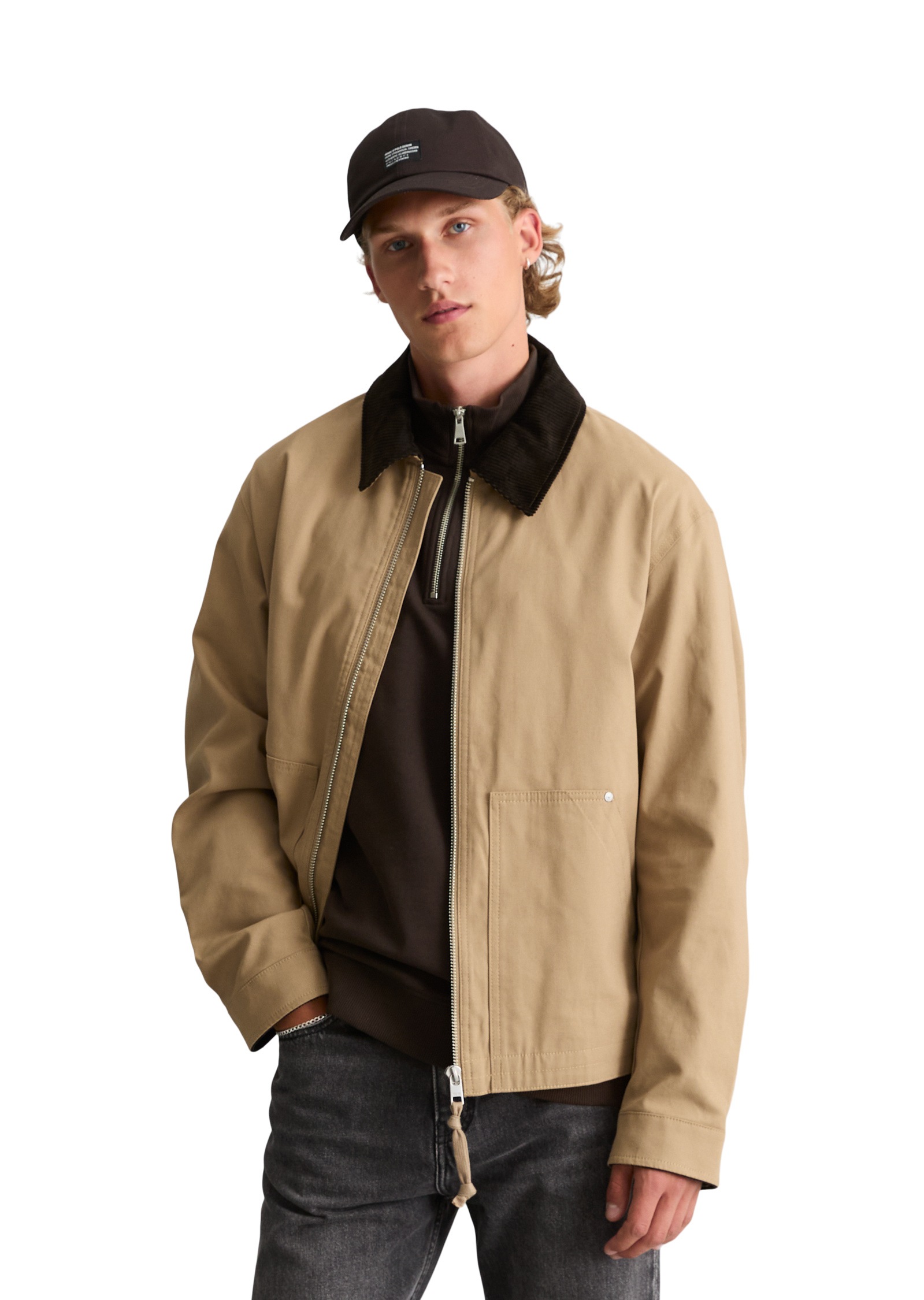 Marc OPolo DENIM Outdoorjacke "aus recyceltem Baumwoll-Canvas" ohne Kapuze