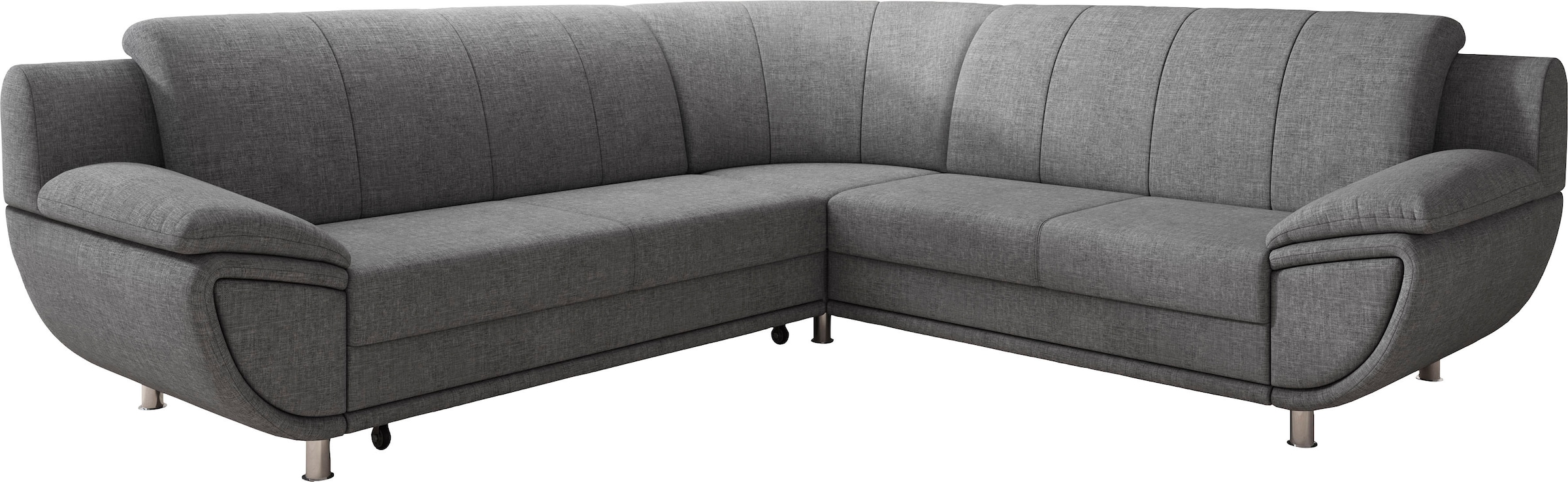TRENDMANUFAKTUR Ecksofa "Rondo II, zeitlos & elegant, bequeme Armlehnen, L- günstig online kaufen
