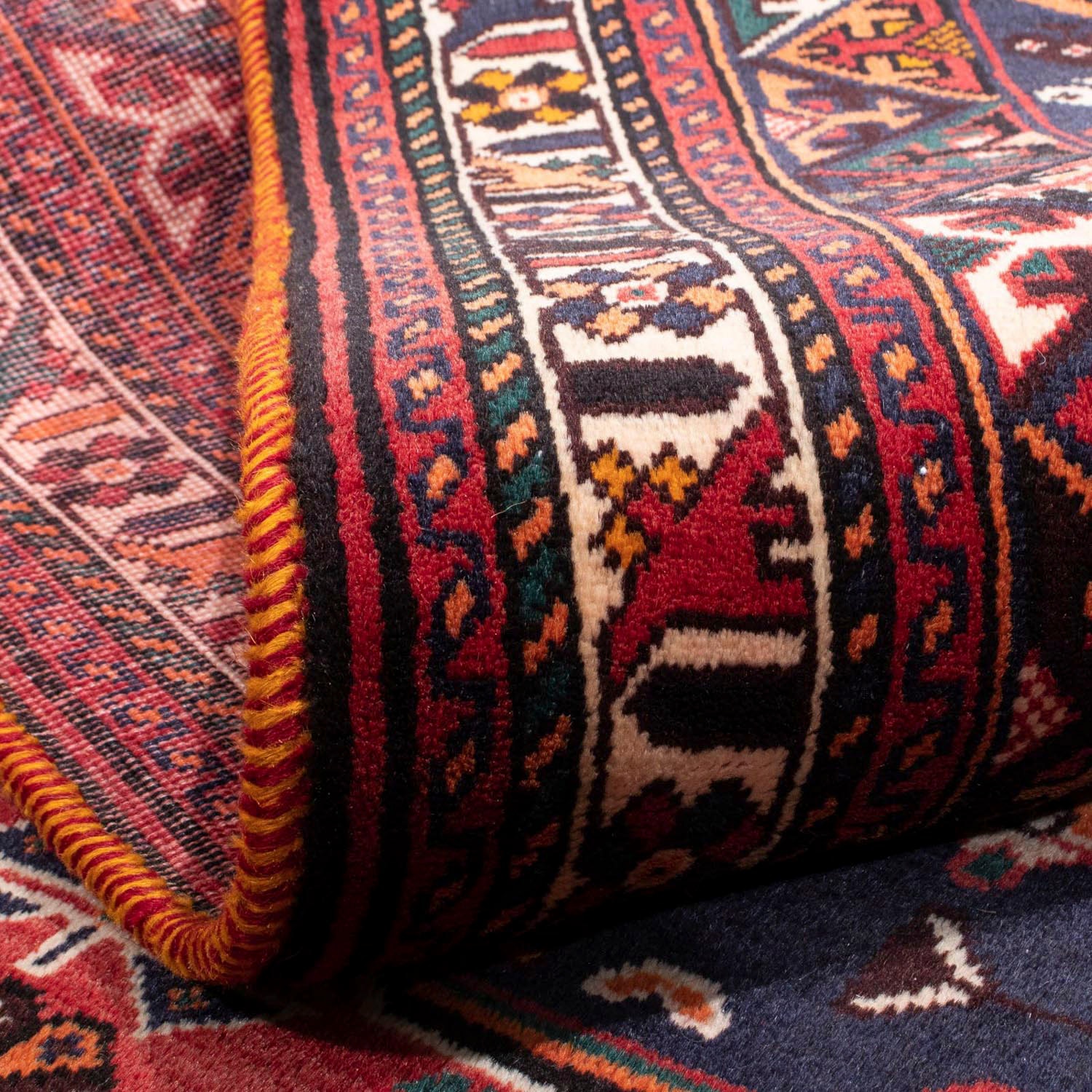 morgenland Wollteppich »Hosseinabad Medaillon Rosso chiaro 122 x 81 cm«, rechteckig, Handgeknüpft