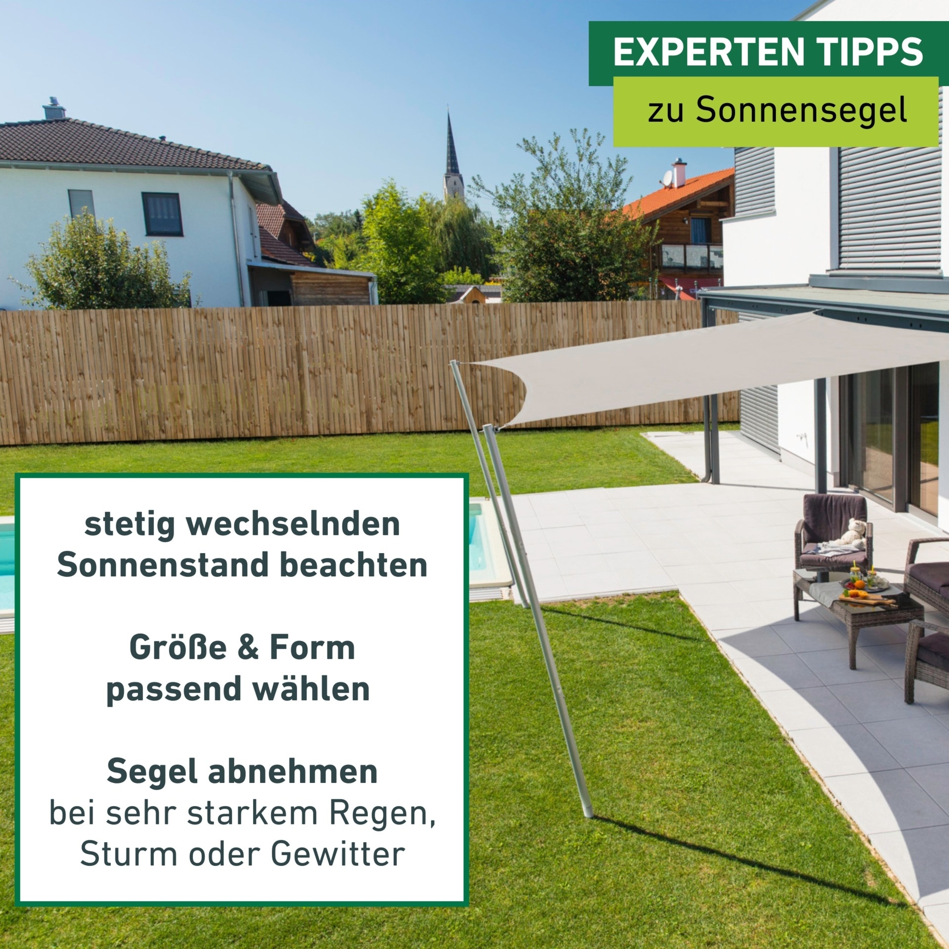 Windhager Sonnensegel »Cannes, Quadrat Segel zur Beschattung von Garten, Terrasse, Balkon« Sonnenschutz 4 x 4 m, erhältlich in anthrazit, grau, taupe oder weiß
