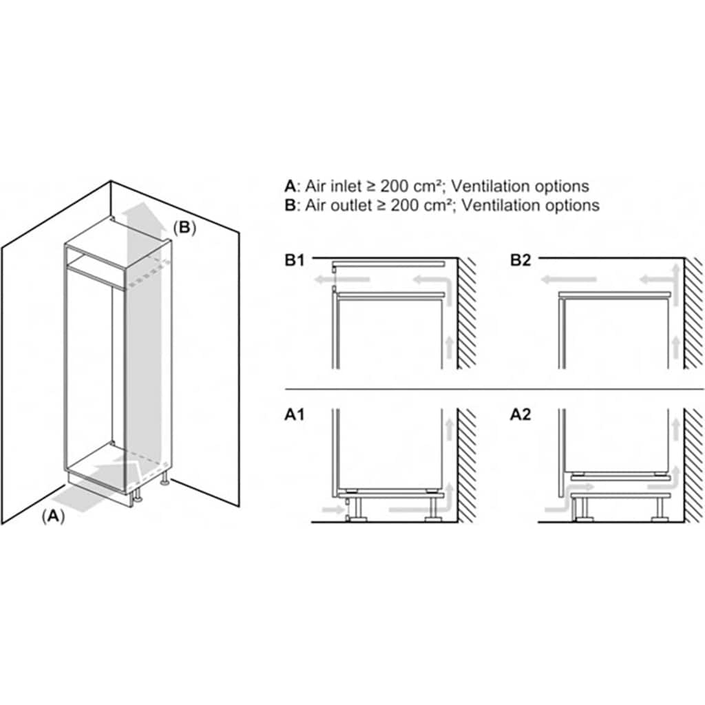 Constructa Einbaukühlschrank »CK121NSE0«, CK121NSE0, 87,4 cm hoch, 54,1 cm breit