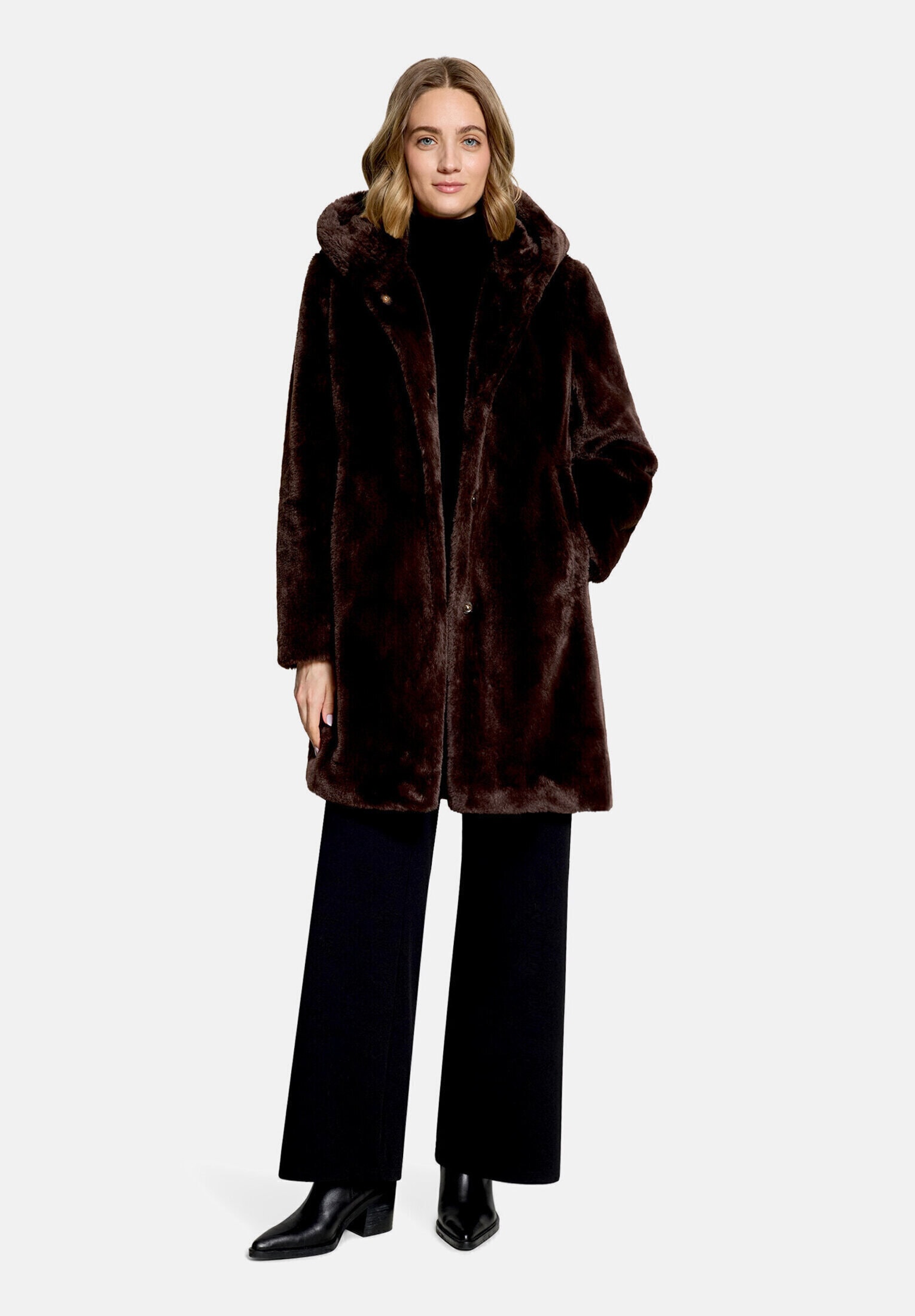 Betty Barclay Plüschjacke "Damen mit Kapuze" mit Kapuze