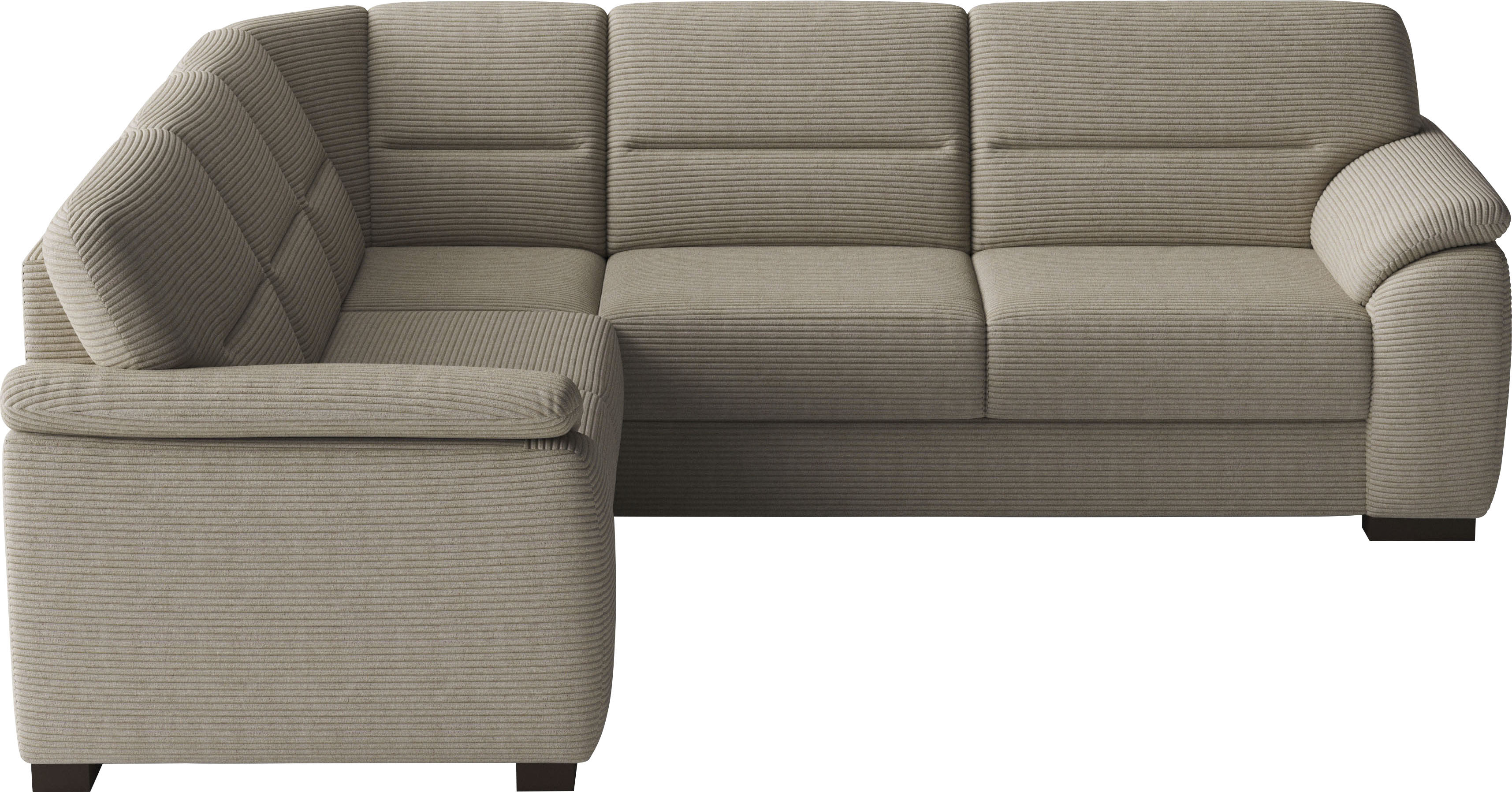 sit&more Ecksofa "Montego L-Form, B: 256 cm, große Stoffauswahl, Komfortsitzhöhe 46 cm" mit Schlaffunktion, optional Schubkasten mit Stauraum