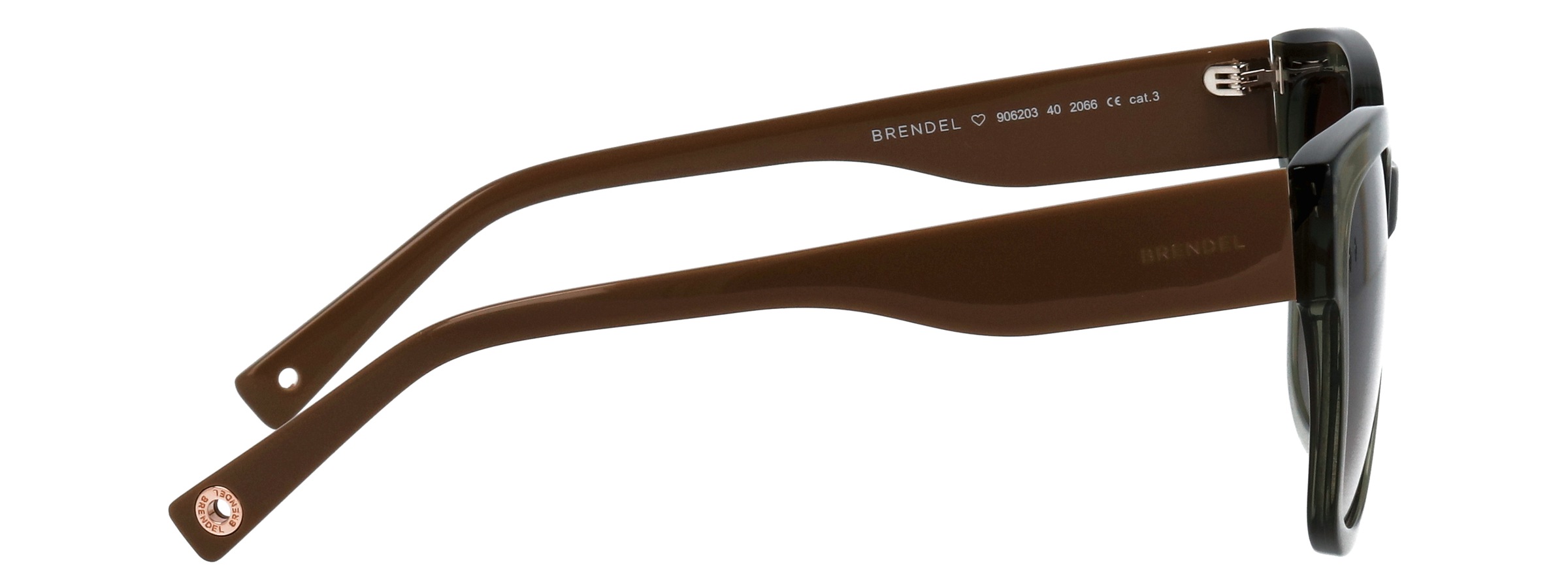 Sonnenbrille BRENDEL EYEWEAR "Modell 906203", Damen, braun, grün, leicht glänzend, Sonnenbrillen Sonnenbrille, Form Karree/Eckig, Logoschriftzug auf Bügel, Kunststofffassung 4
