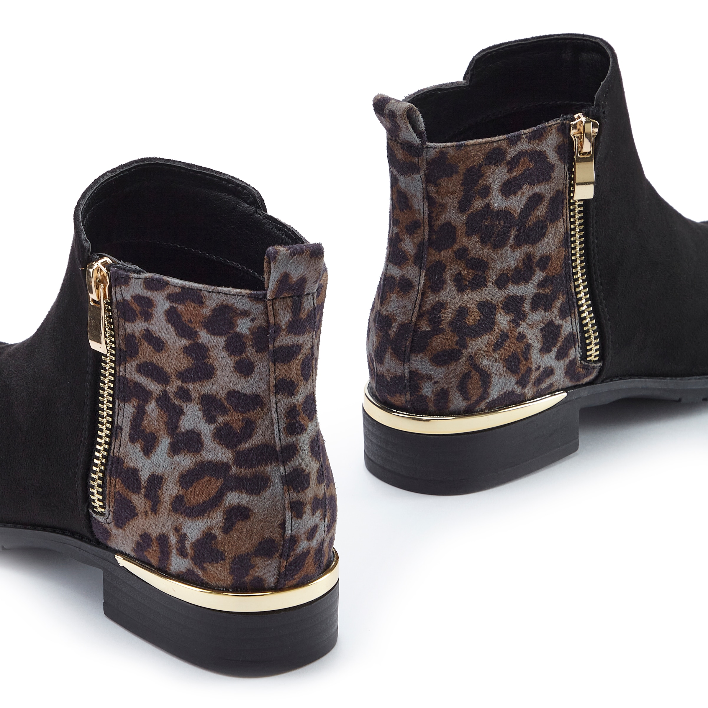 LASCANA Stiefelette »Ankle Boots, Stiefel«, mit Leo-Print VEGAN
