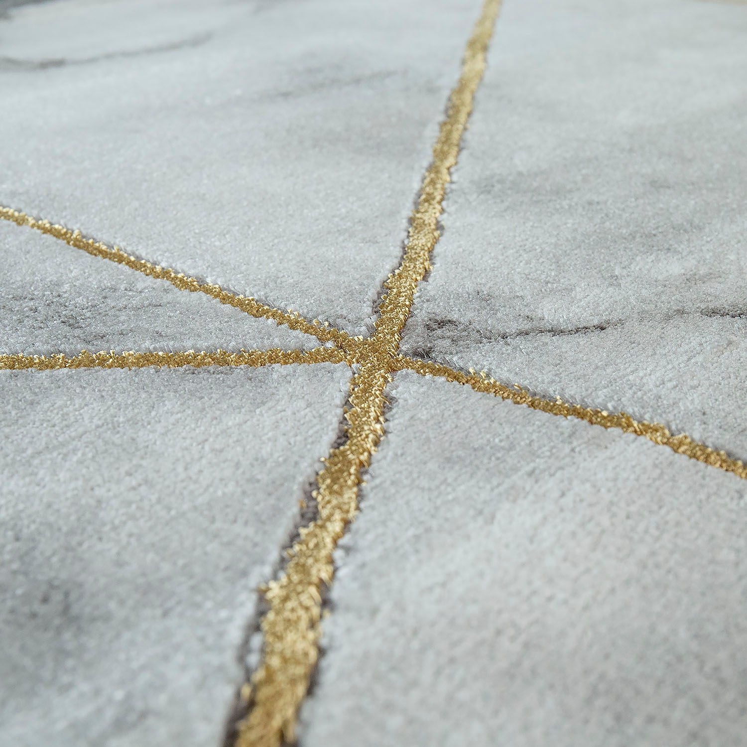 gold-/silberfarbenen mit Kurzflor, Teppich Home Paco Akzenten BAUR 524«, | auf Rechnung »Kraft rechteckig, modernes Marmor-Design,