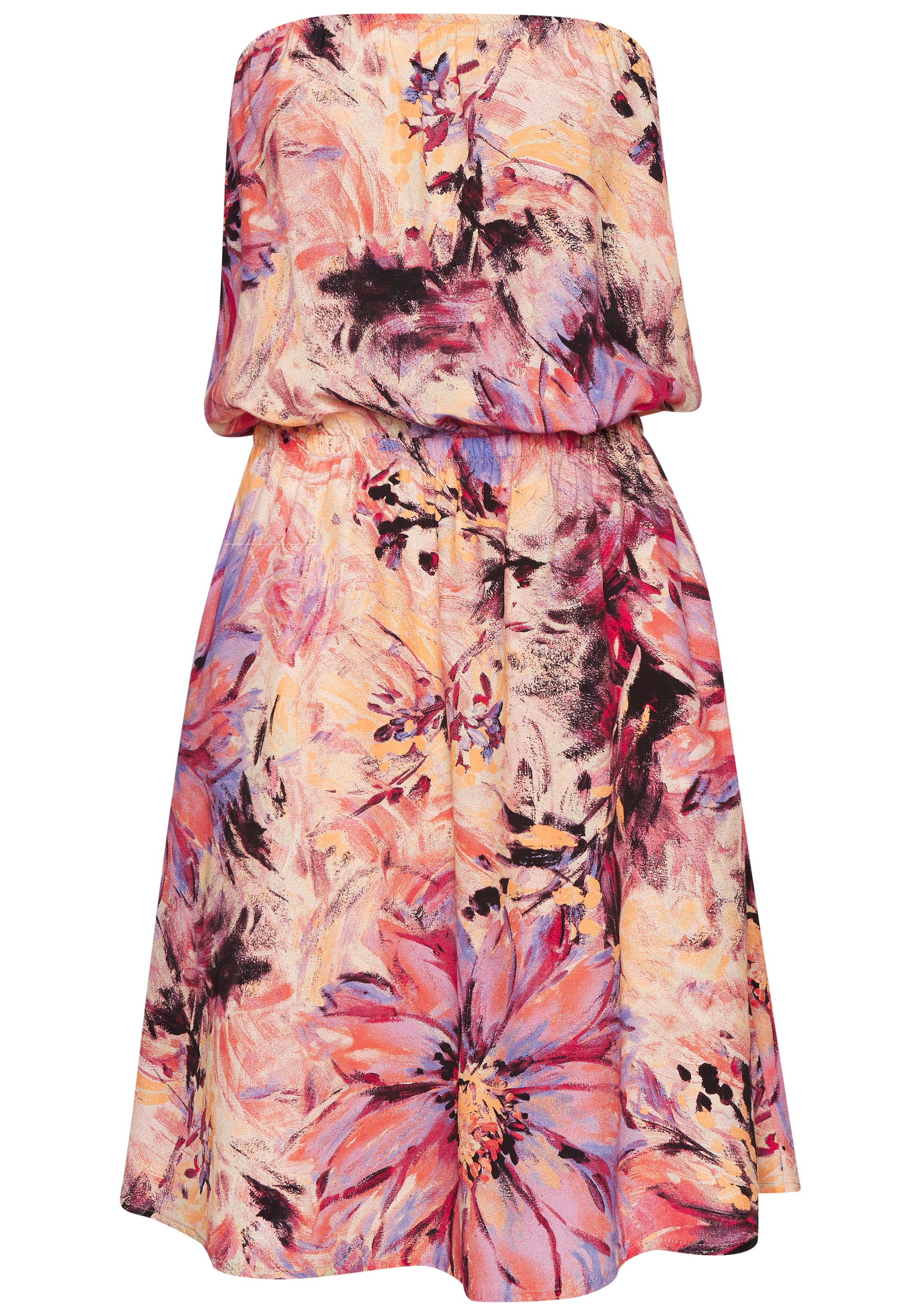 LASCANA Bandeaukleid, mit Alloverprint