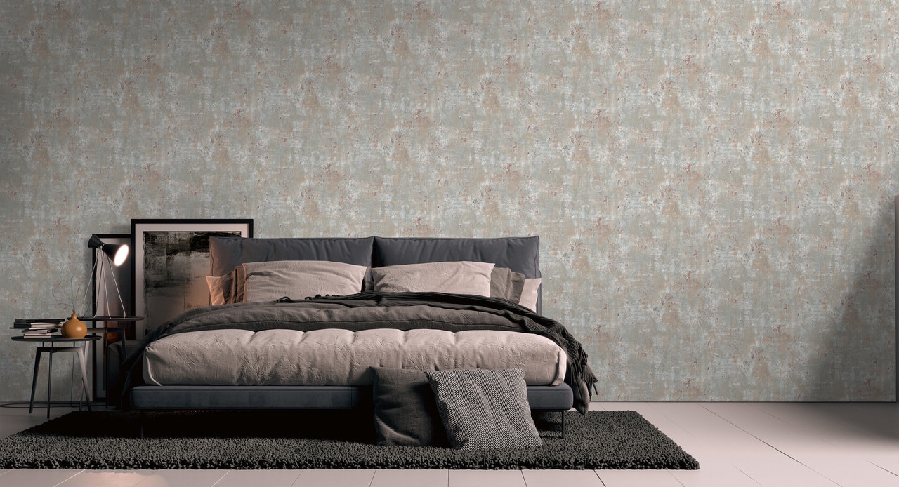 living walls "Stories of Life Betonoptik Tapete Metallic Grau Bronze" Metall-Effekte gemustert metallic strukturiert glänzende Vliestapete für Tapeten Wohnzimmer Schlafzimmer modern Flur