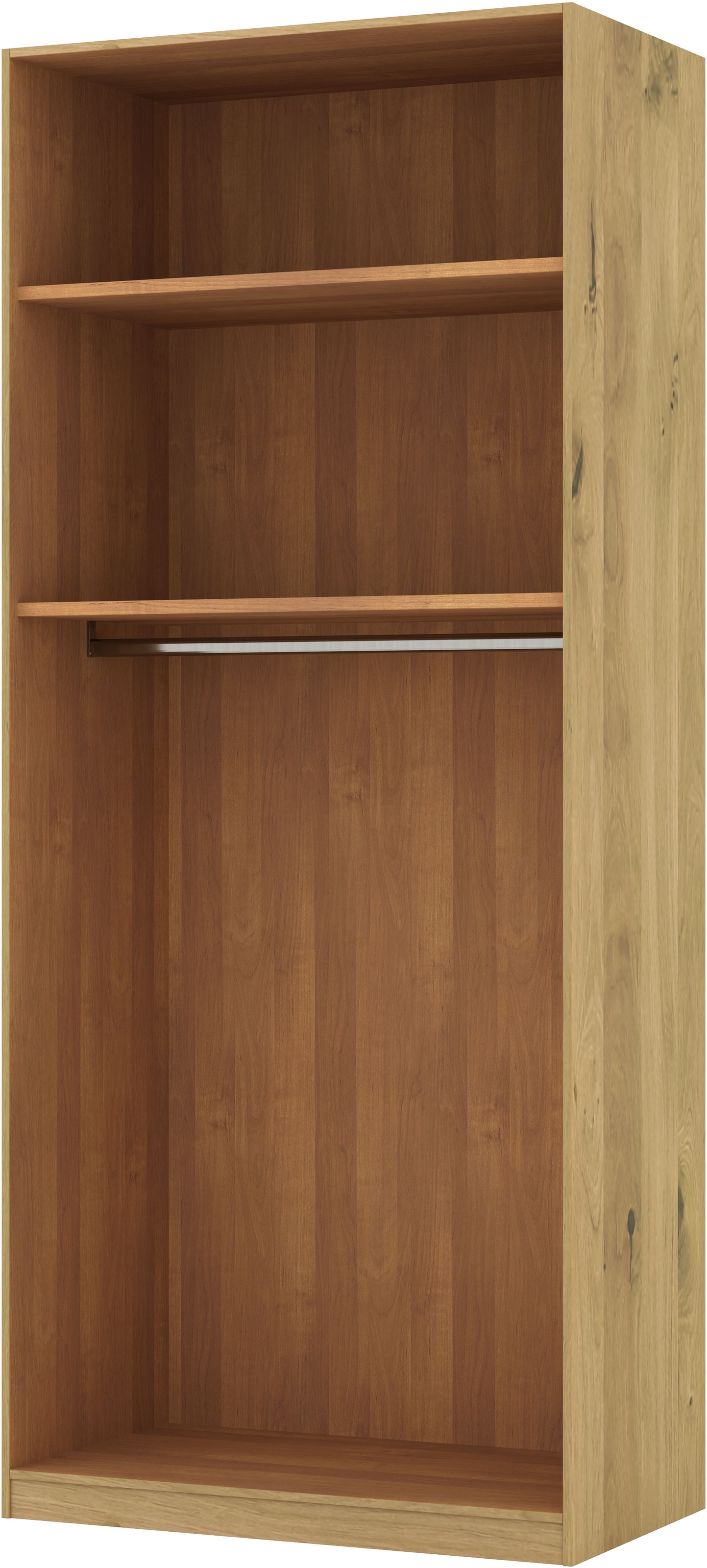 Musterring Drehtürenschrank »Savona, Kleiderschrank, Schrank, Garderobe, teilmassiv Eiche«, (mit Türdämpfern, mit Spiegel oder Glas, extra Böden, MADE IN GERMANY), Türen in Bianco-Eiche massiv, Spiegel-/Glastüren, verschiedene Größen