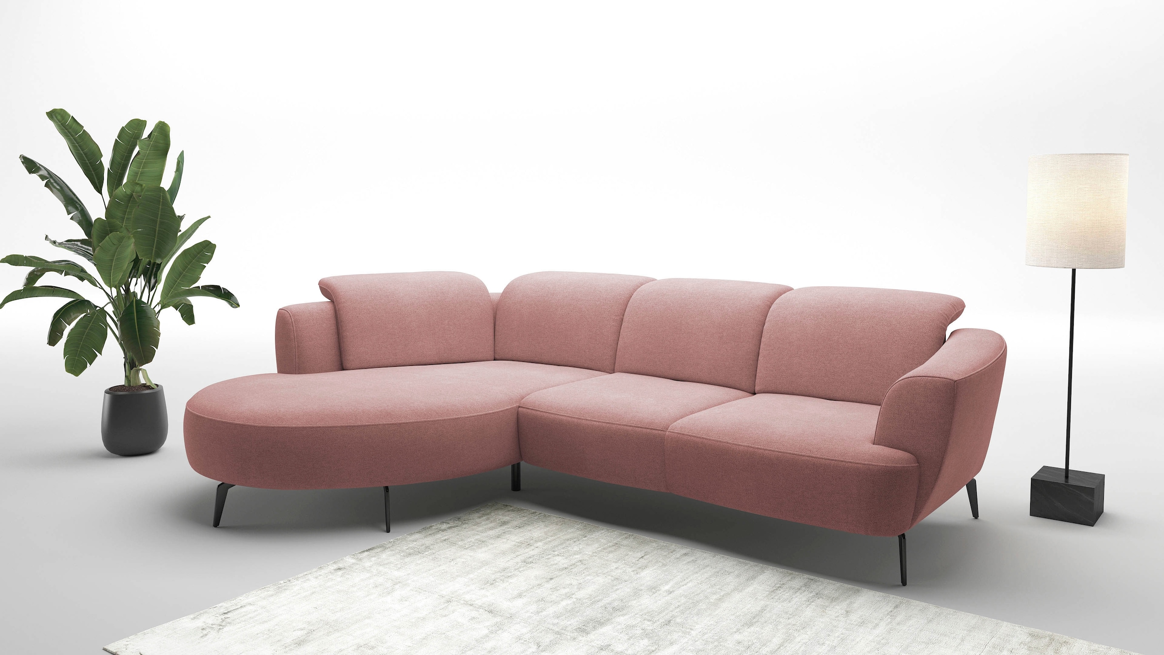 sit&more Ecksofa "Zoe", ink.Sitztiefenverstellung, wahlweise mit Kopfteilve günstig online kaufen