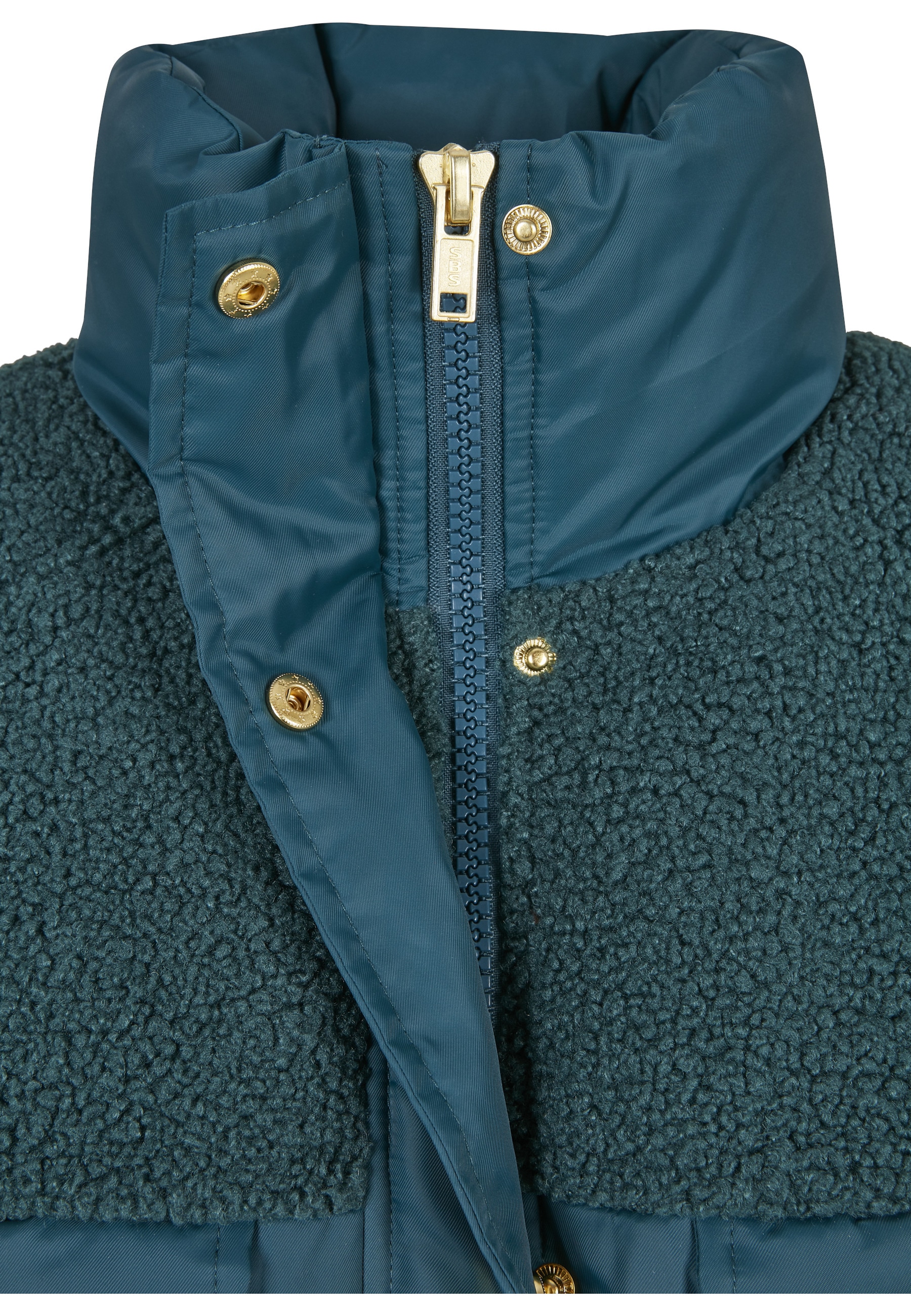 URBAN CLASSICS Winterjacke »Urban Classics Damen Ladies Sherpa Mix Puffer Jacket« 1 Stk. tlg. ohne Kapuze