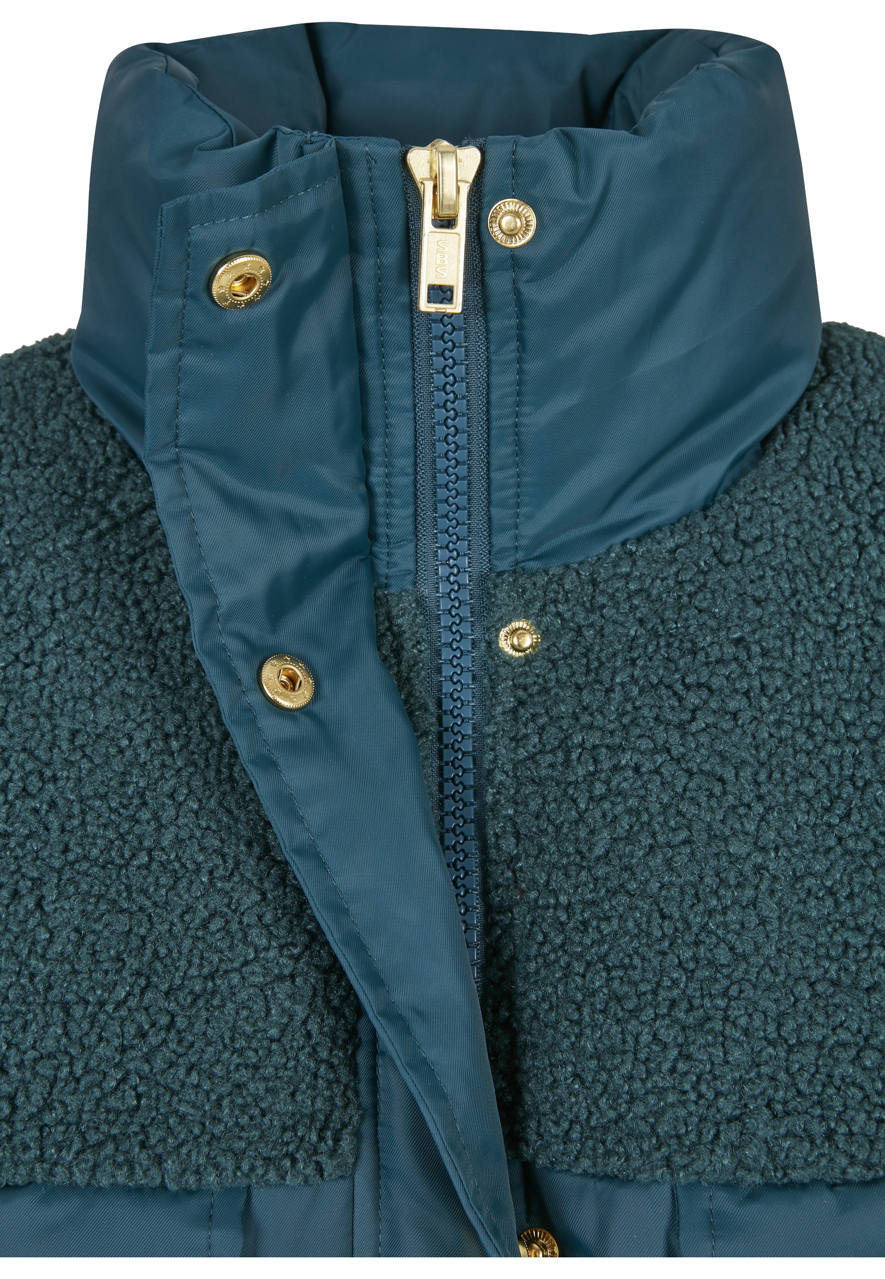 Thumbnail - URBAN CLASSICS Winterjacke "Urban Classics Damen Ladies Sherpa Mix Puffer Jacket" 1 Stk. tlg. ohne Kapuze