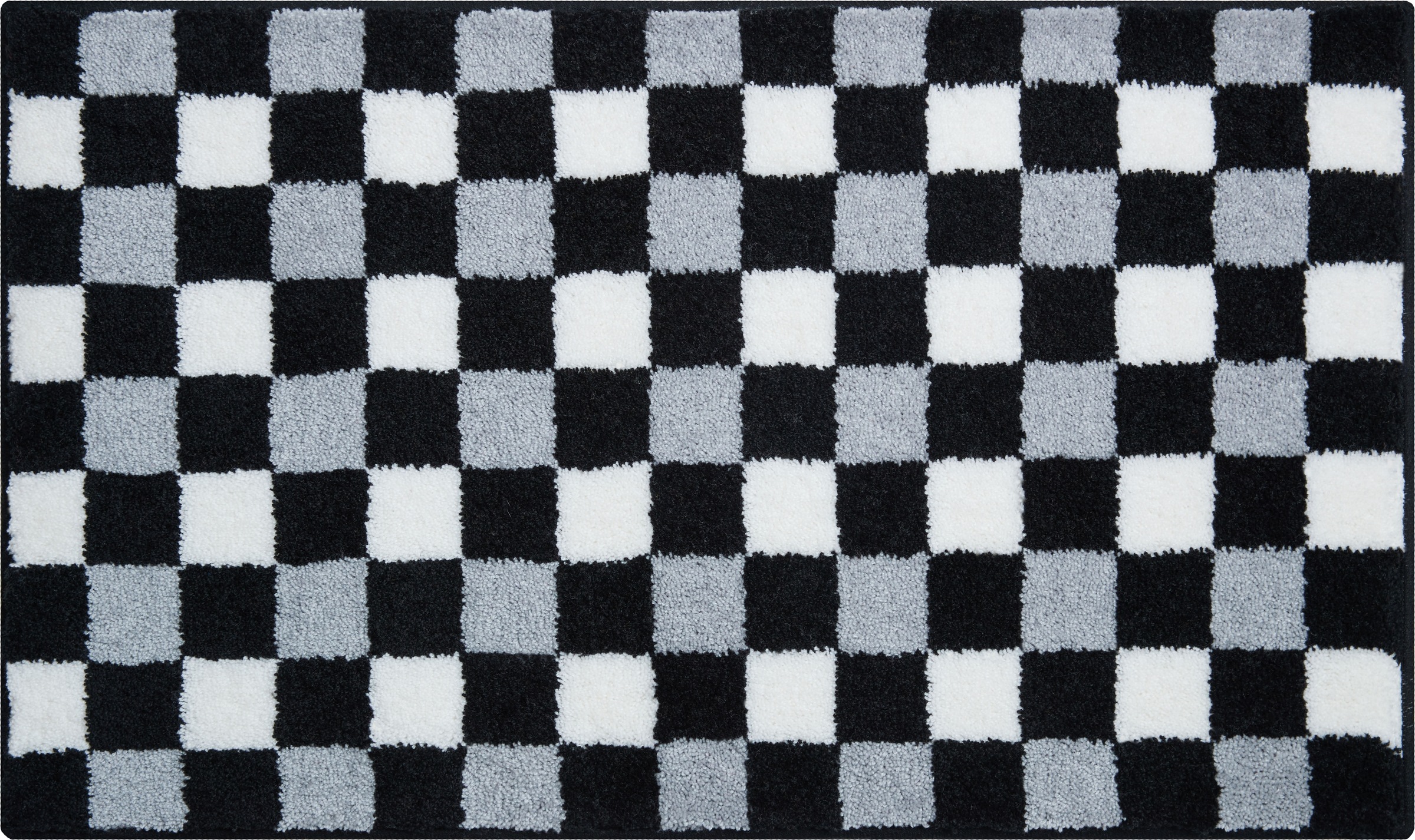 Thumbnail - Grund Badematte "Jocylin" Höhe 20 mm rutschhemmend beschichtet fußbodenheizungsgeeignet weiche Badematte im Schachbrettm...