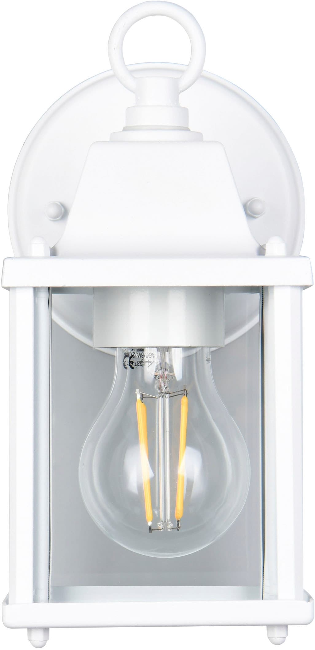 TRIO Leuchten Außen-Wandleuchte »MIRANDE, Hauswand Leuchte Laterne mit Glasschirm, exkl 1x E27 max 40W«, 1 flammig, Leuchtmittel E27 | Leuchtmittel wechselbar, IP23, Outdoor Wandlampe für wechselbare Leuchtmittel Höhe 23cm