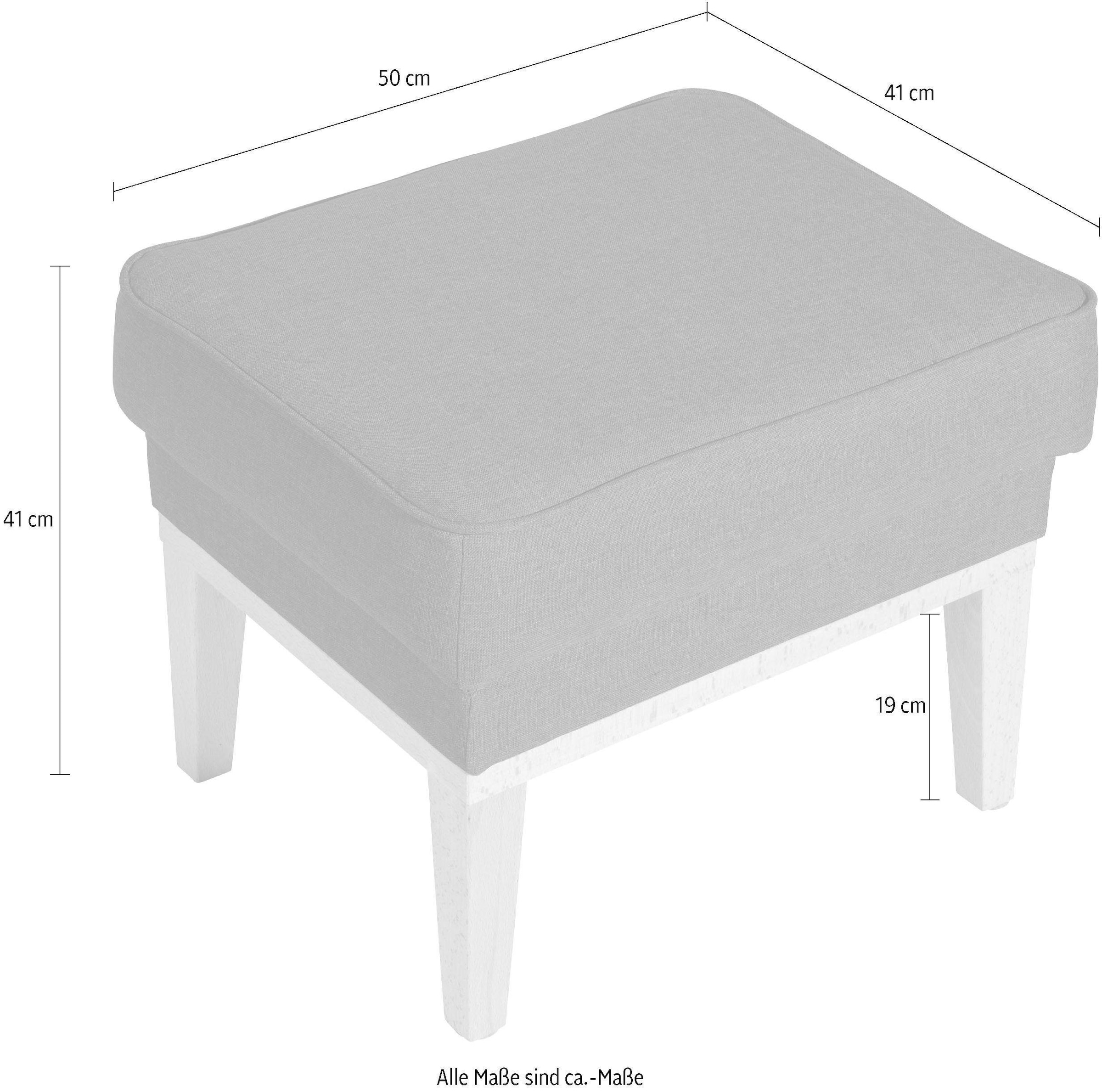 Max Winzer® Hocker »Anthony«, mit umlaufendem Holzsockel & Kedernaht